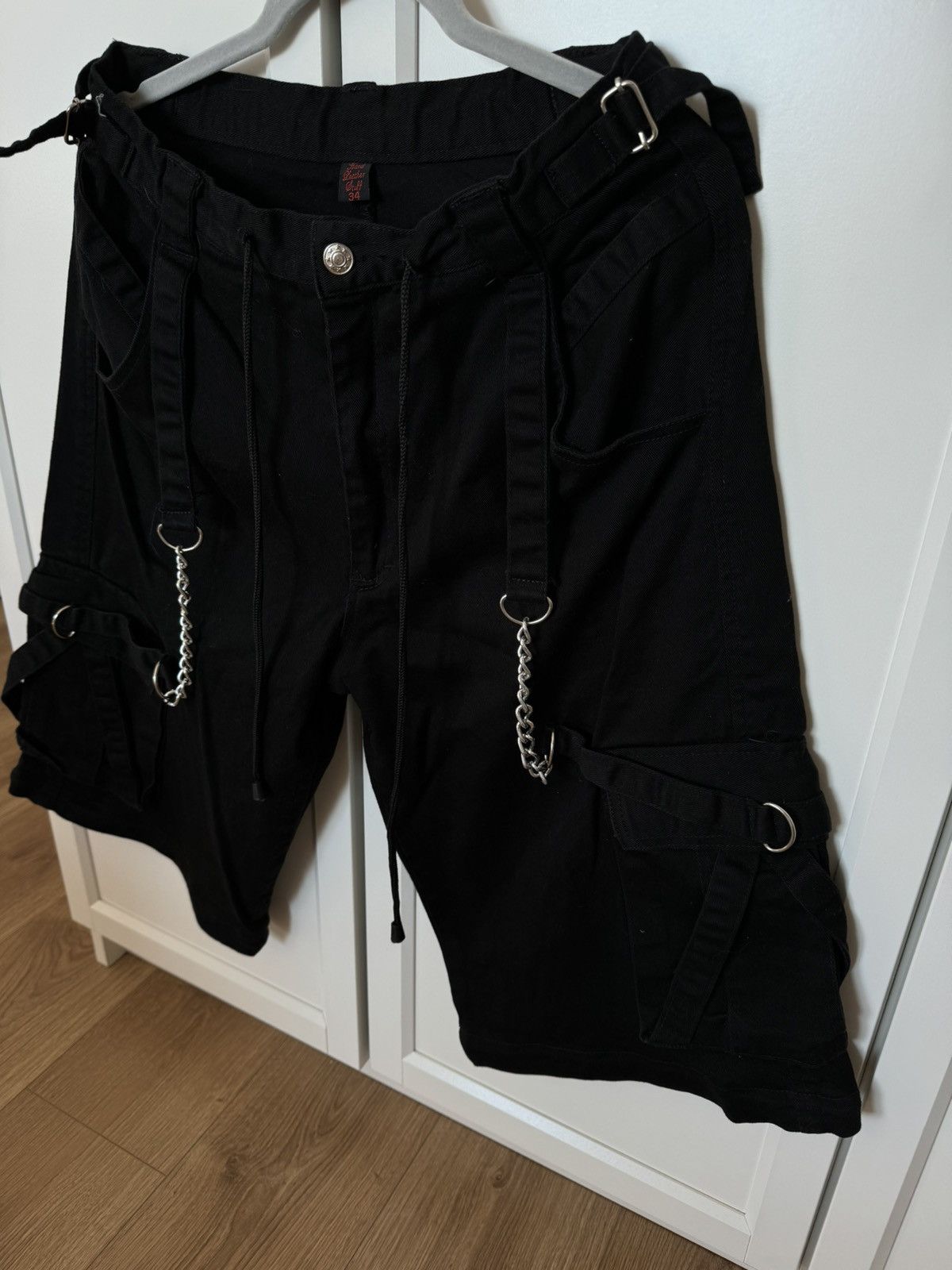 Vintage Avant Garde shorts black denim rock vintage 00s Rick style Size US 34 / EU 50 - 2 Thumbnail