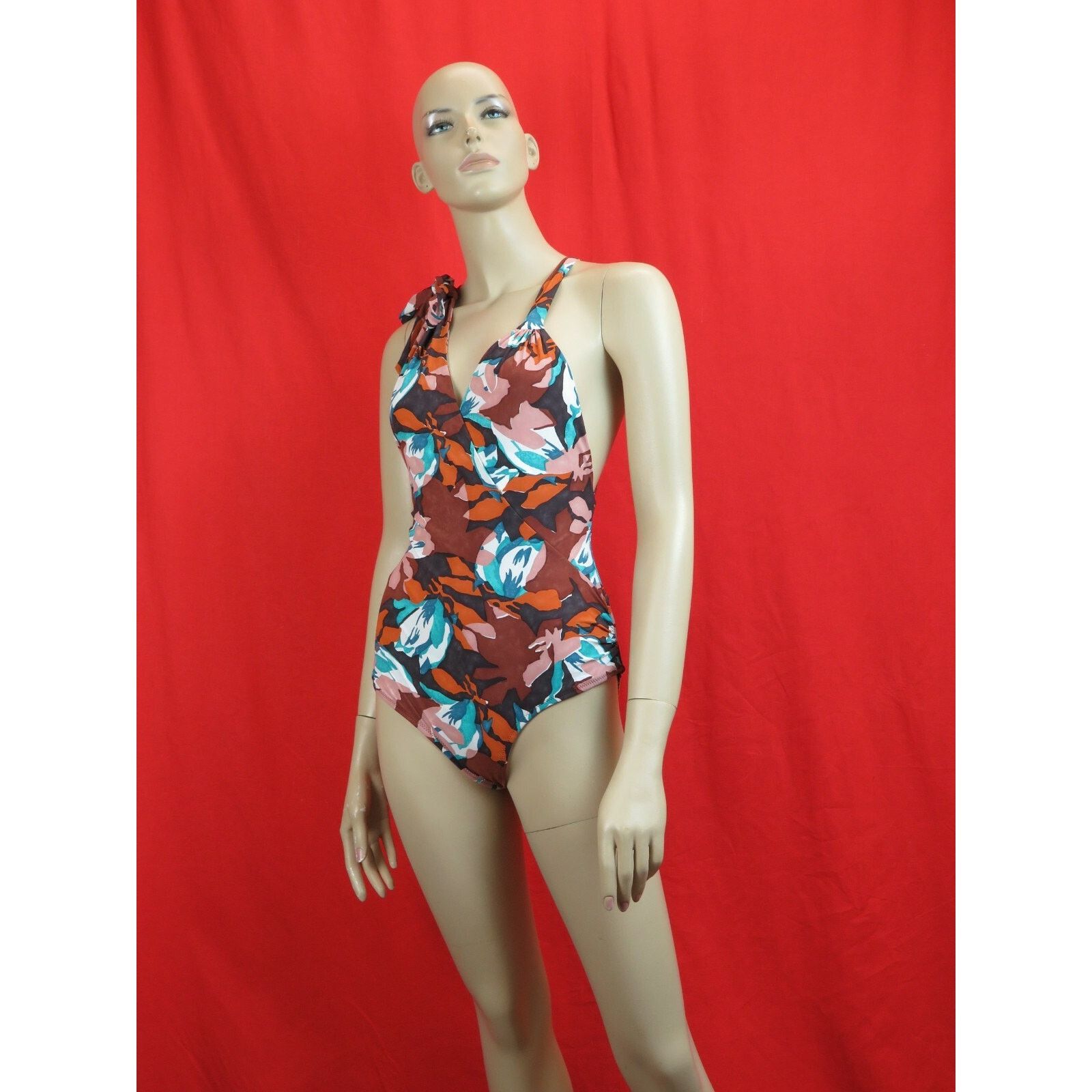Balenciaga BALENCIAGA MULTI COLOR FLORAL NYLON SWIMSUIT 38 ITALY $ 755 Size ONE SIZE - 3 Thumbnail