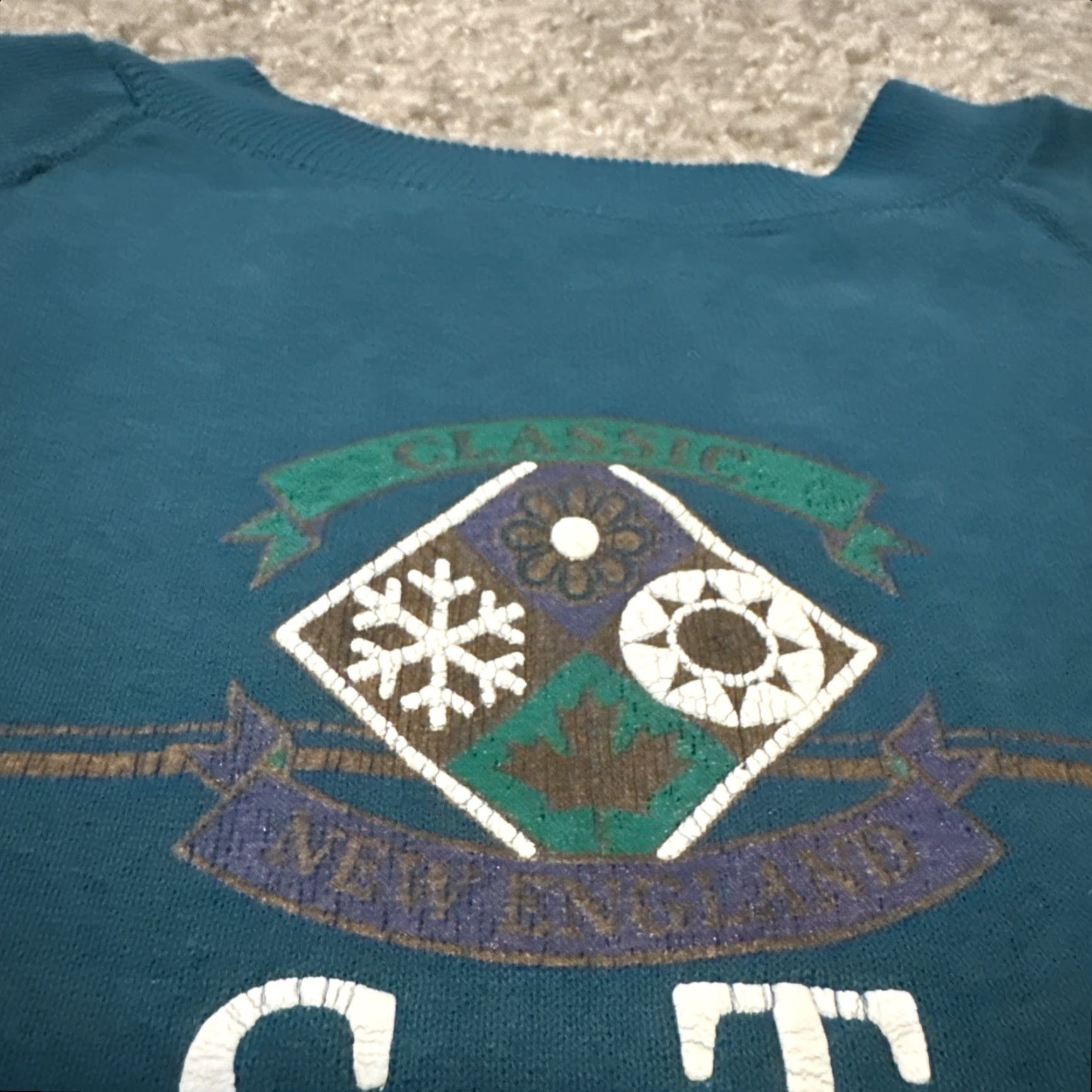 Hanes VINTAGE Hanes 80s Boston Massachusetts Tourist Crewneck Sweatshirt Teal Blue Large Unisex Adults L Pullover Sweatshirt Size US L / EU 52-54 / 3 - 4 Thumbnail