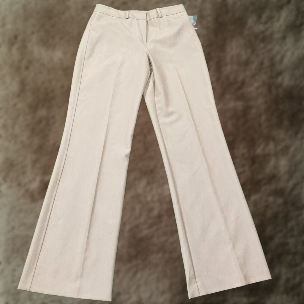 Worthington Worthington Pants Womens 4 Beige Modern Fit Trouser Leg Dress Pants 28x32 Size 27" / US 4 / IT 40 - 1 Thumbnail