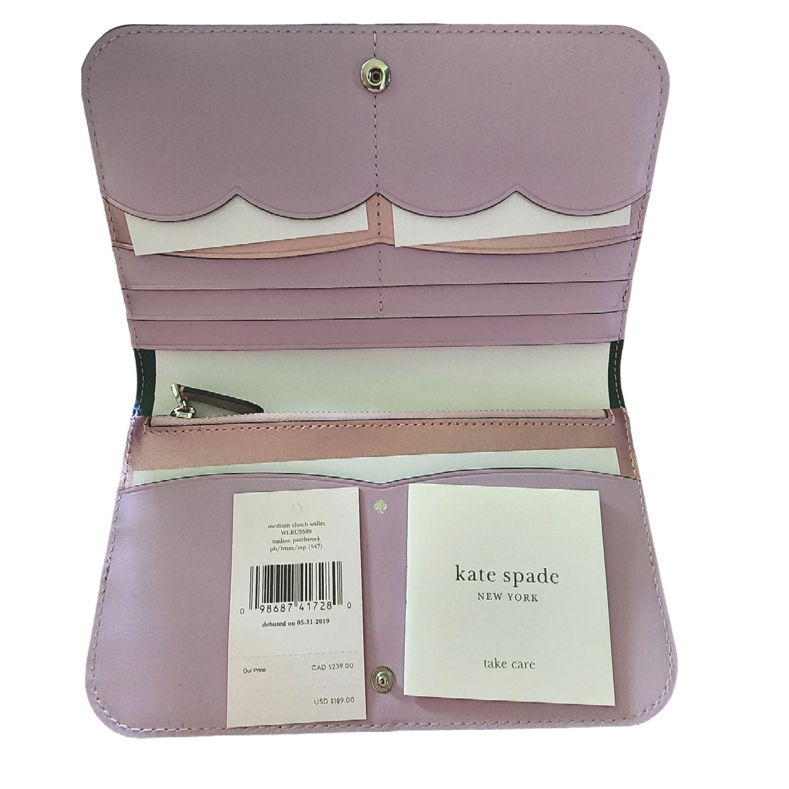 Kate Spade Kate Spade Nadine Lilac Metallic Colorblock clutch wallet Size ONE SIZE - 4 Thumbnail