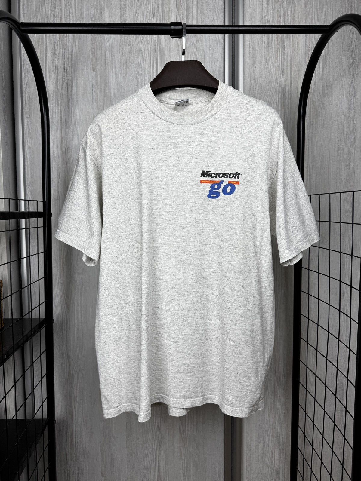 Jerzees Jerzees Vintage 90s Microsoft GO grey rare tee shirt Size US XL / EU 56 / 4 - 2 Thumbnail