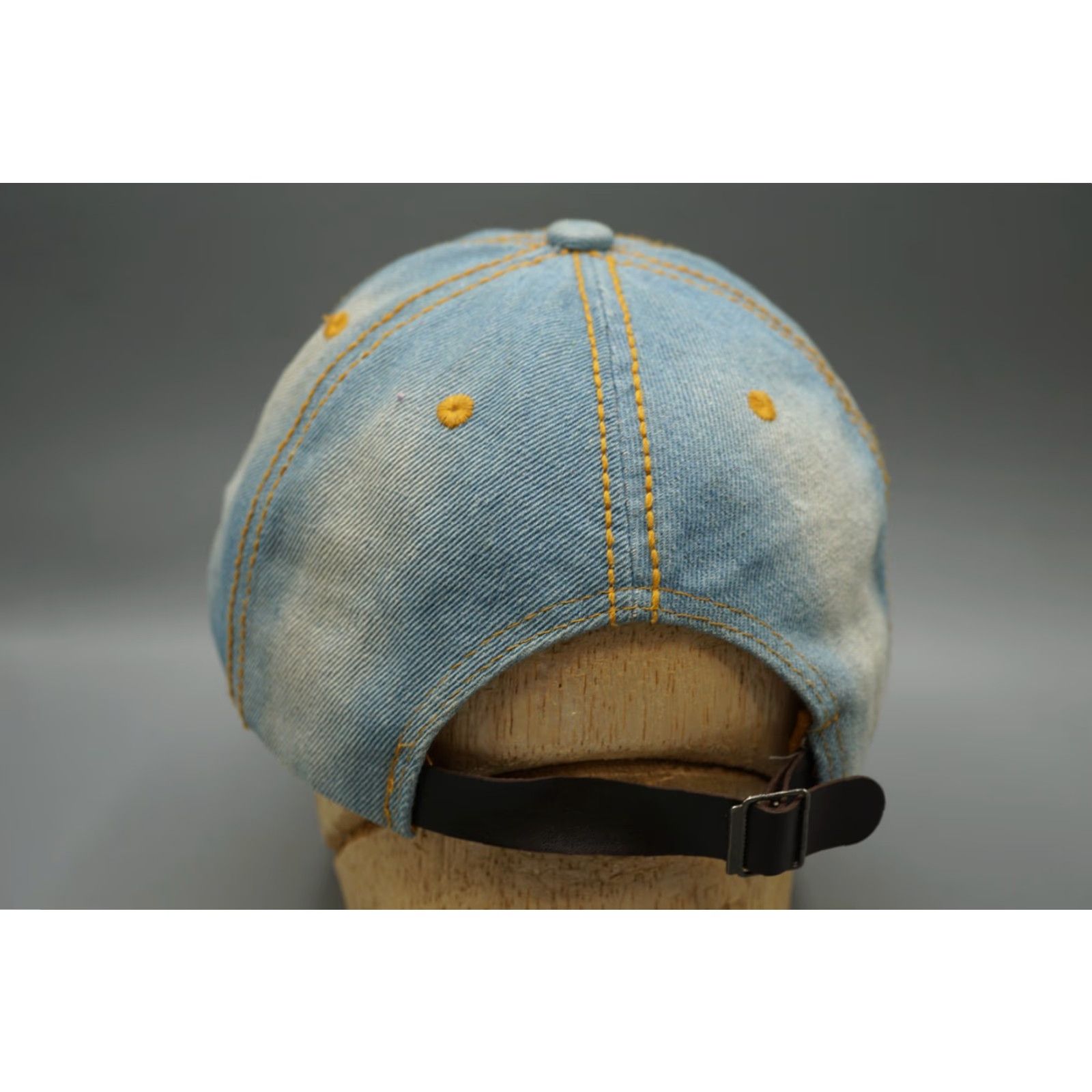Denime VINTAGE Bling Fleur de Lis Denim Baseball Cap Women One Size Adjustable Blue Rhinestone Silver Glam Sparkle 90s Festival Party Hat Size ONE SIZE - 3 Thumbnail