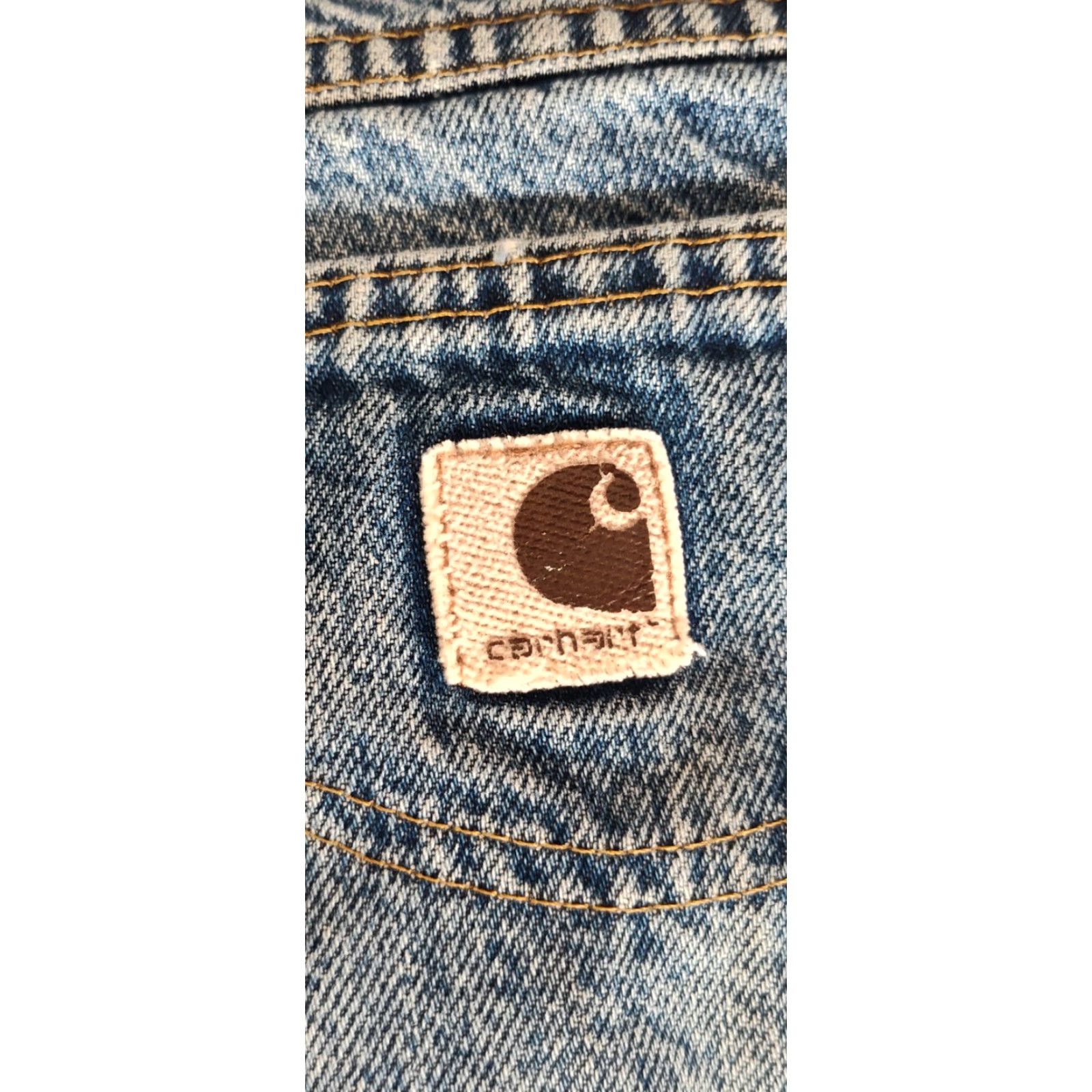 Carhartt VINTAGE Carhartt B17 Jeans Men 35x32 Workwear Distressed Blue 80s US Made Size US 35 - 2 Thumbnail