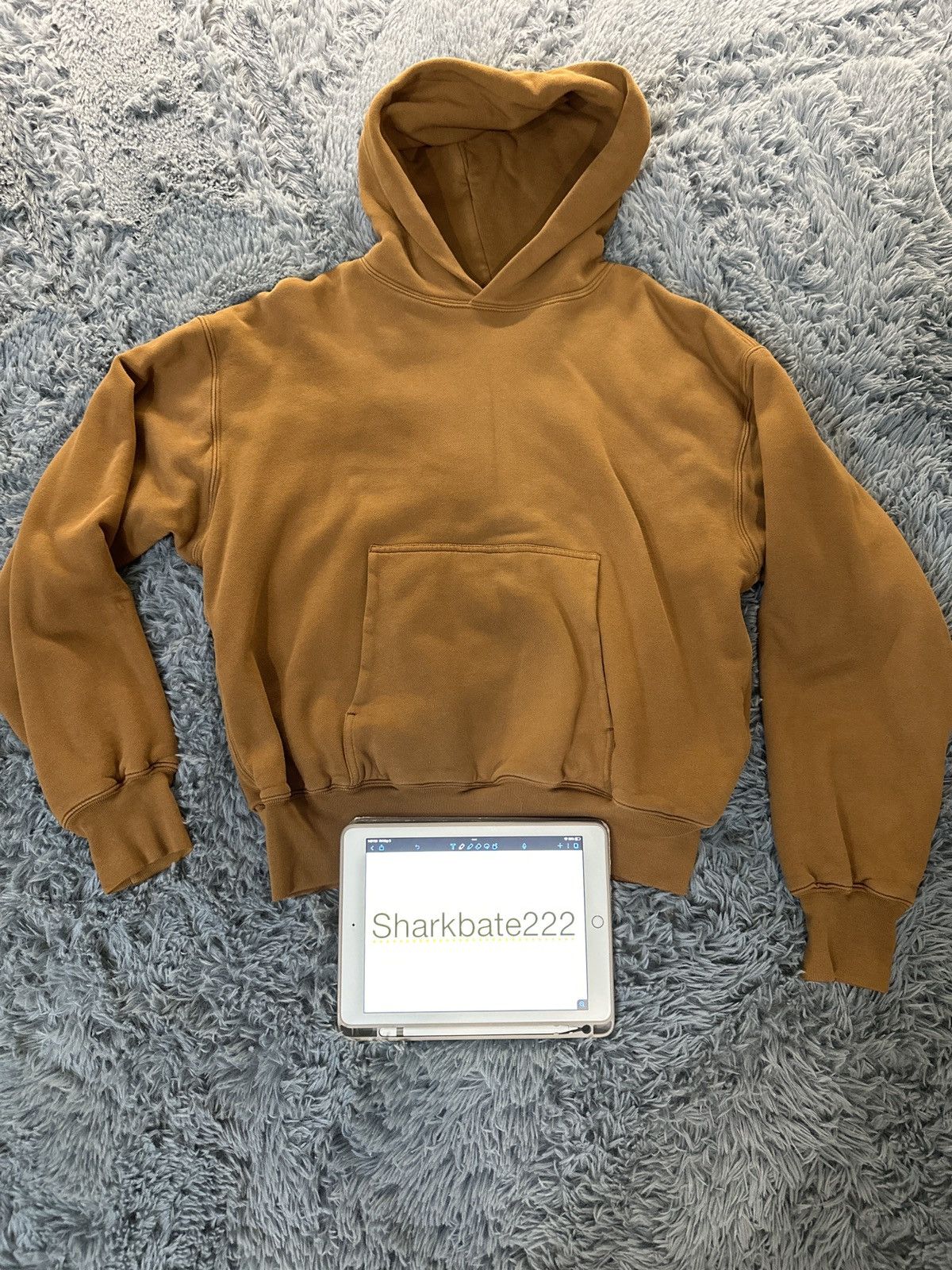 image of Yeezy X Gap Hoodie Light Brown, Men's (Size Medium)