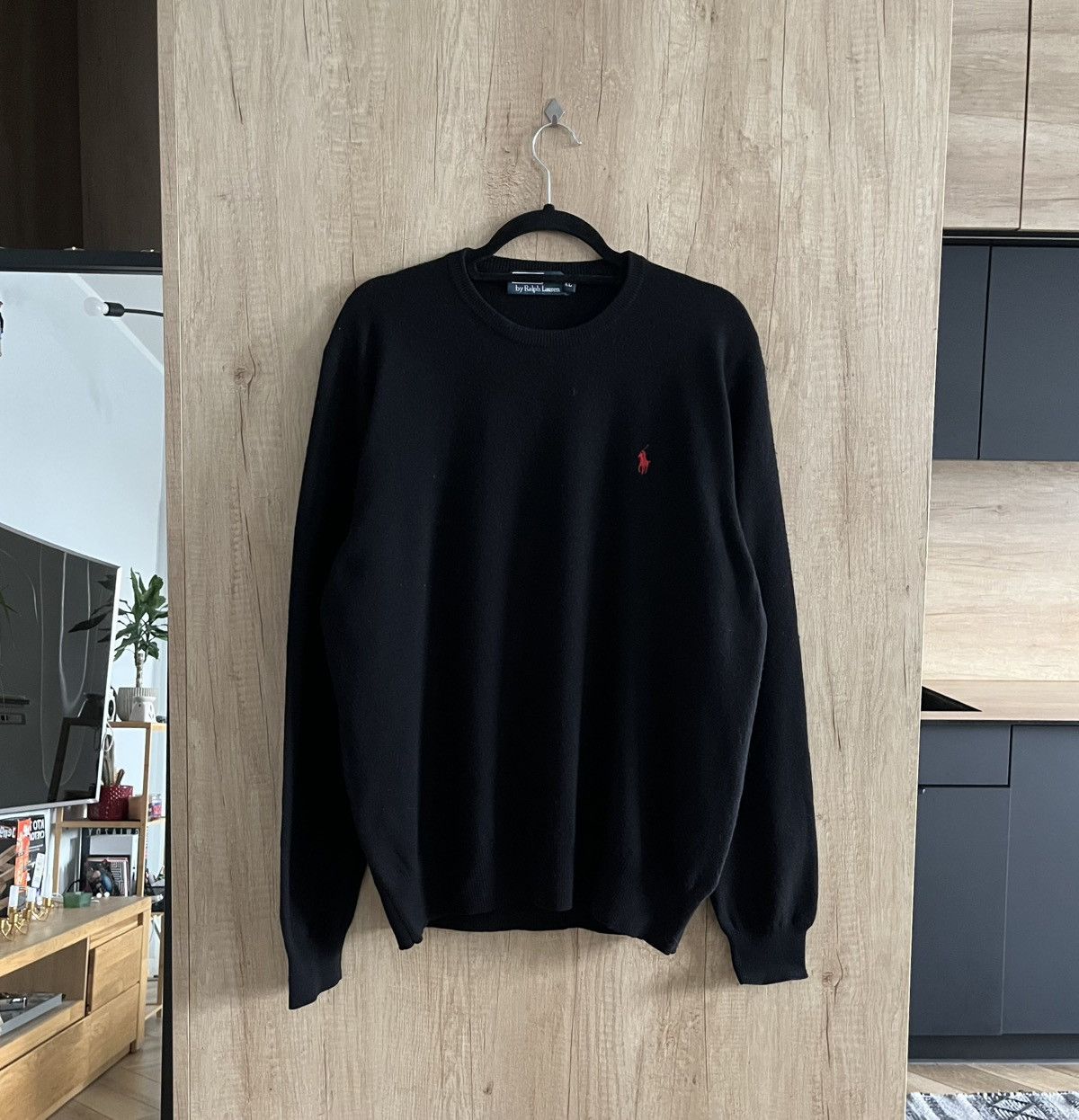 Polo Ralph Lauren Ralph Lauren Wool Knit Sweater Black Vintage Sweatshirt Y2K Size US XL / EU 56 / 4 - 1 Thumbnail