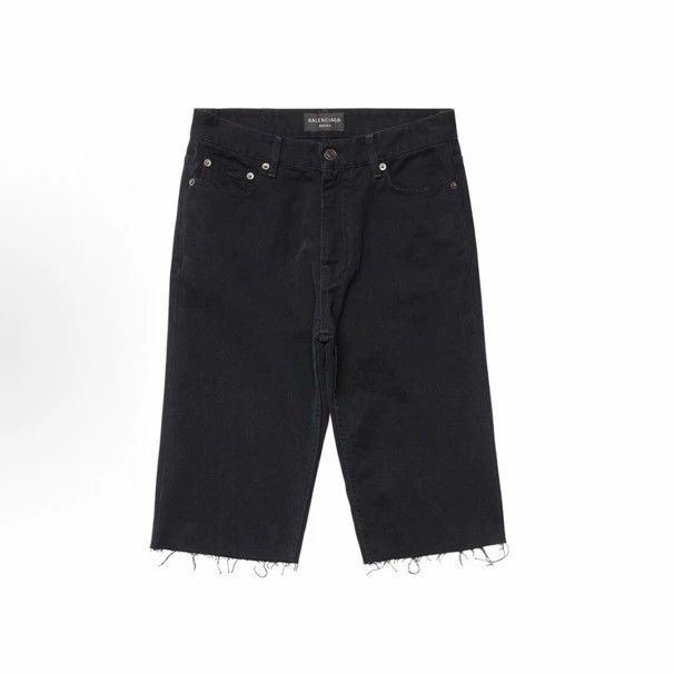 Balenciaga Balenciaga size XL Fringed denim shorts Size US 27 - 7 Thumbnail