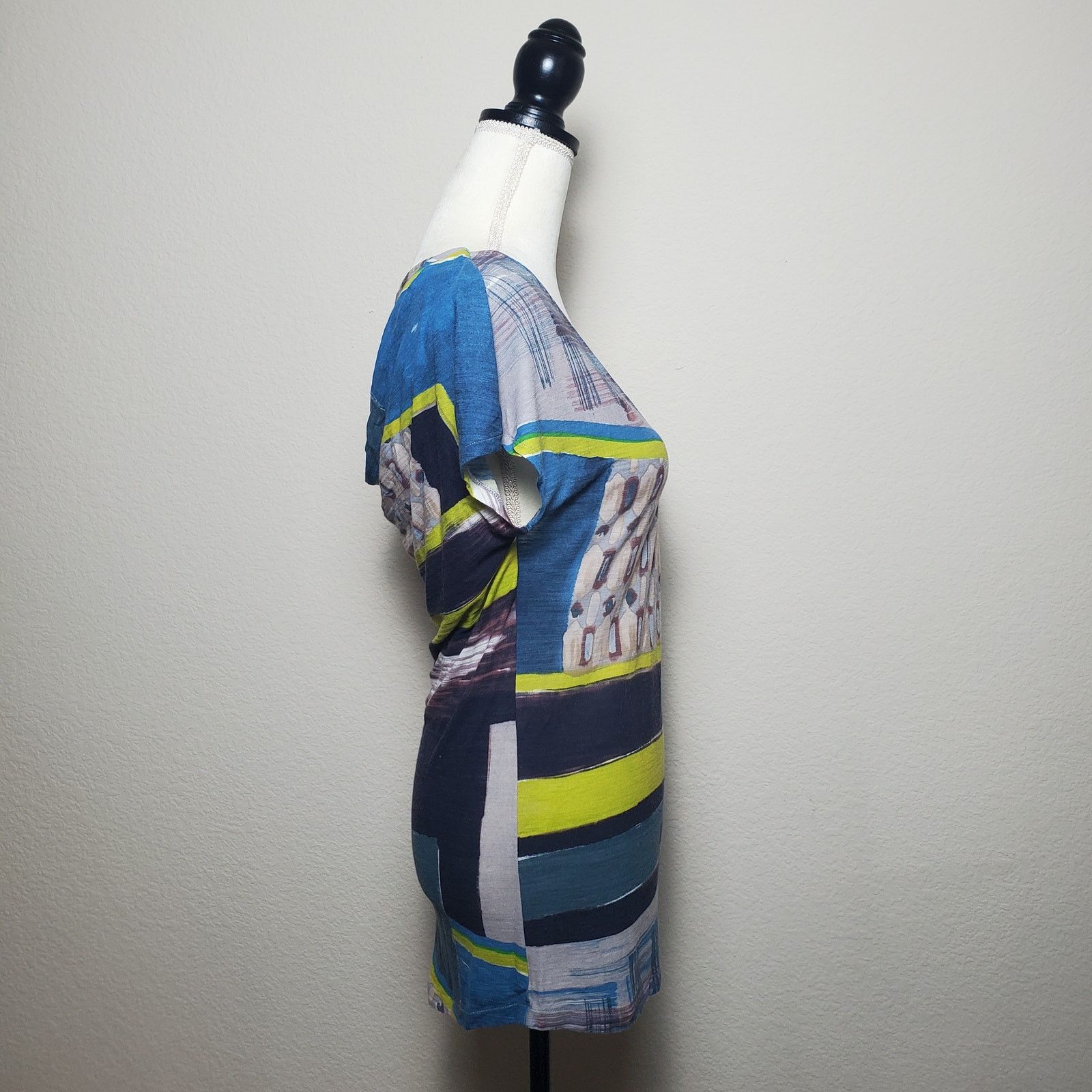 Anthropologie Anthropologie Multicolor Abstract Top XS Size XS / US 0-2 / IT 36-38 - 2 Thumbnail
