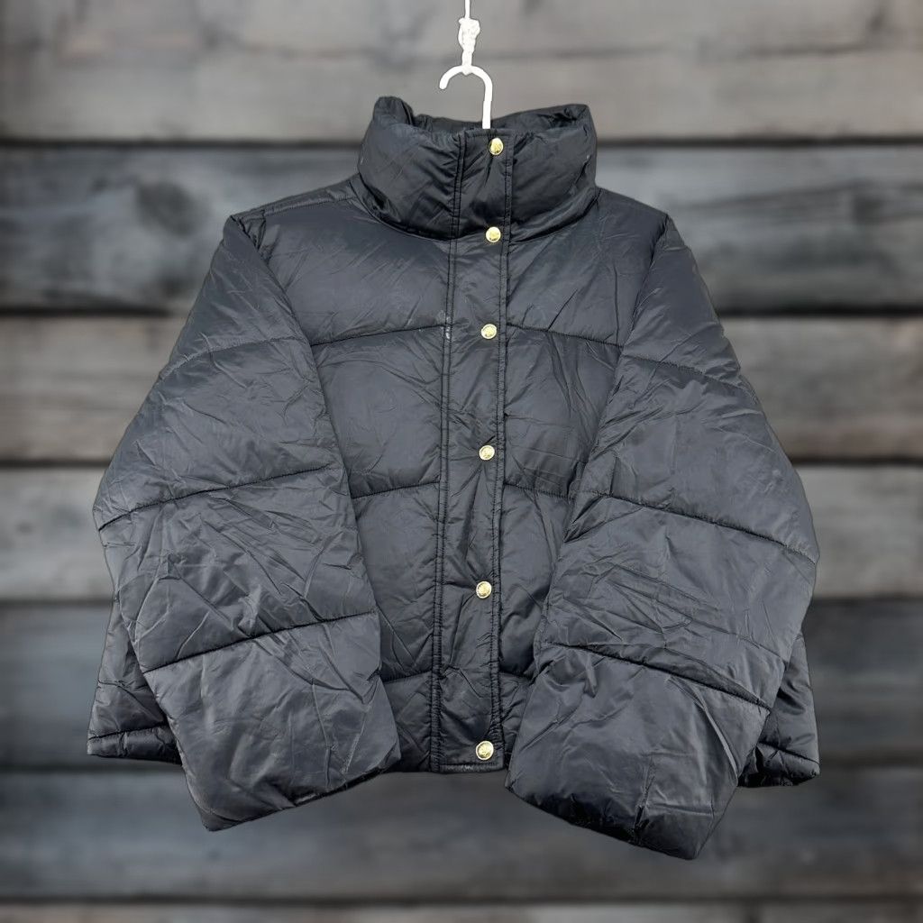 J.Crew J.CREW Puffer Jacket Womens XL Black Full Zip Sn ap Signature Preppy 90s Winter Casual Size XL / US 12-14 / IT 48-50 - 1 Thumbnail