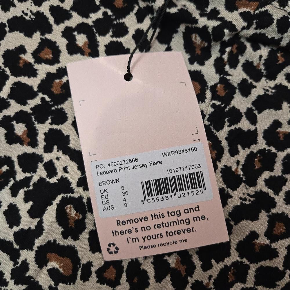 Designer Missguided Leopard Print Flared Pants Size 27" / US 4 / IT 40 - 3 Thumbnail