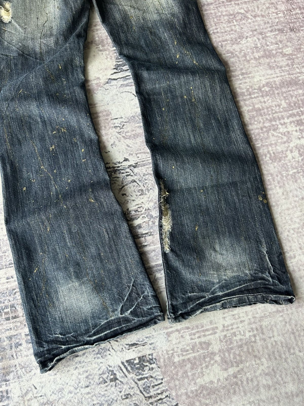 If Six Was Nine Midas Flared Punk Mudwash Jeans Size US 32 / EU 48 - 12 Thumbnail