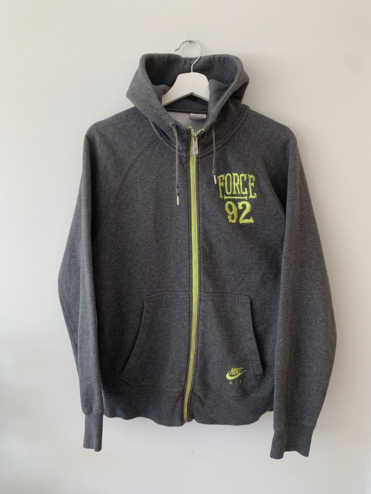 Nike × Vintage Vintage Nike Force 92 Zipup Hoodie Sweatshirt Y2K 2000s Size US S / EU 44-46 / 1 - 2 Thumbnail