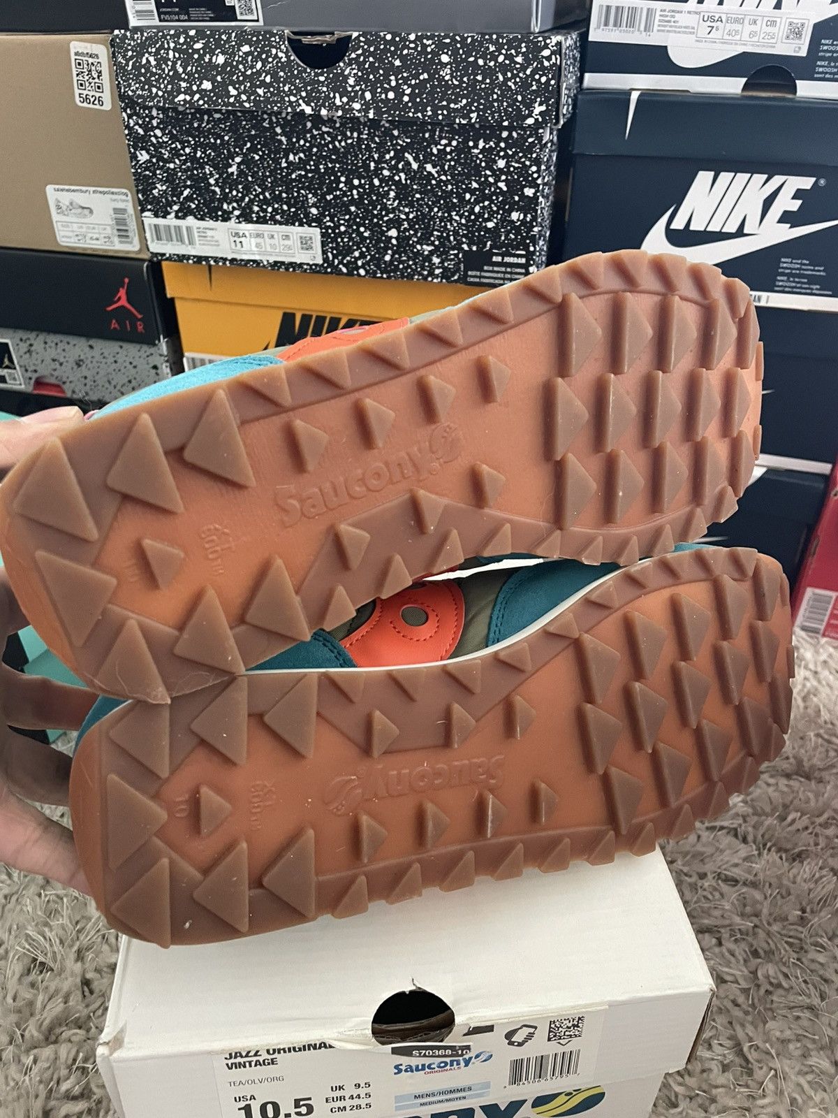 Saucony Saucony Jazz Original Teal/Olive/Orange Size US 10.5 / EU 43-44 - 10 Thumbnail