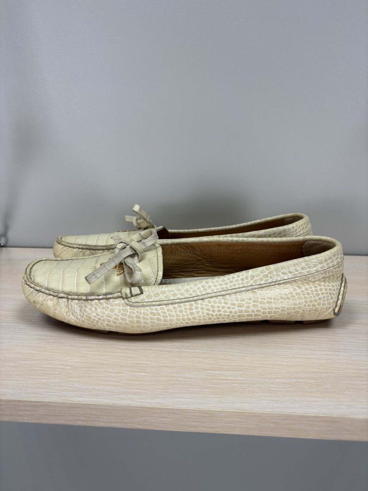 Prada Womens shoes Prada Size 37 1/2 Color Beige Size US 7.5 / IT 37.5 - 7 Thumbnail