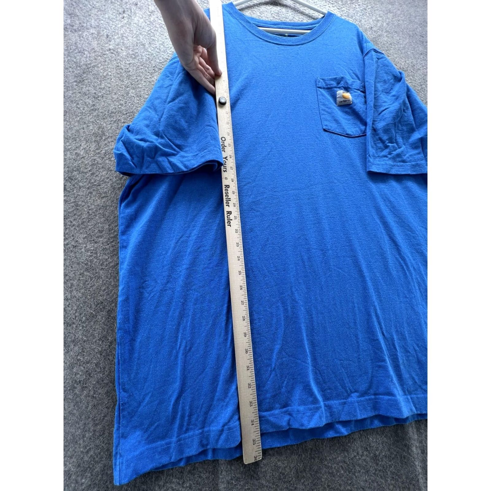 Carhartt Carhartt Shirt Mens 2XLT Blue K87 Pocket Tee Loose Fit Workwear Tagless Short Sleeve Crew Neck Size US XXL / EU 58 / 5 - 2 Thumbnail