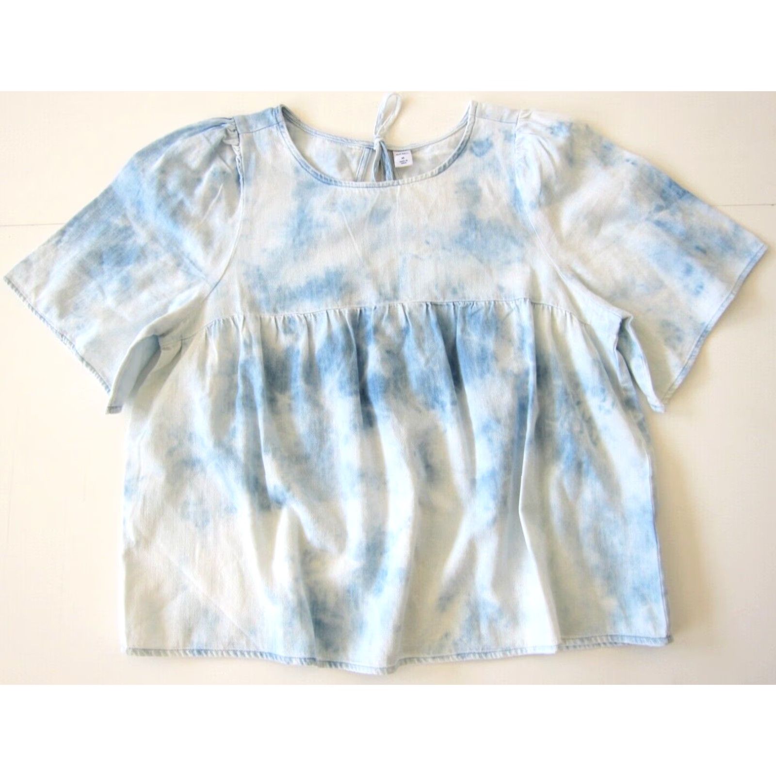 Old Navy Old Navy 100% Cotton Blue Denim Tunic Blouse Women Medium Denim? Size M / US 6-8 / IT 42-44 - 2 Thumbnail