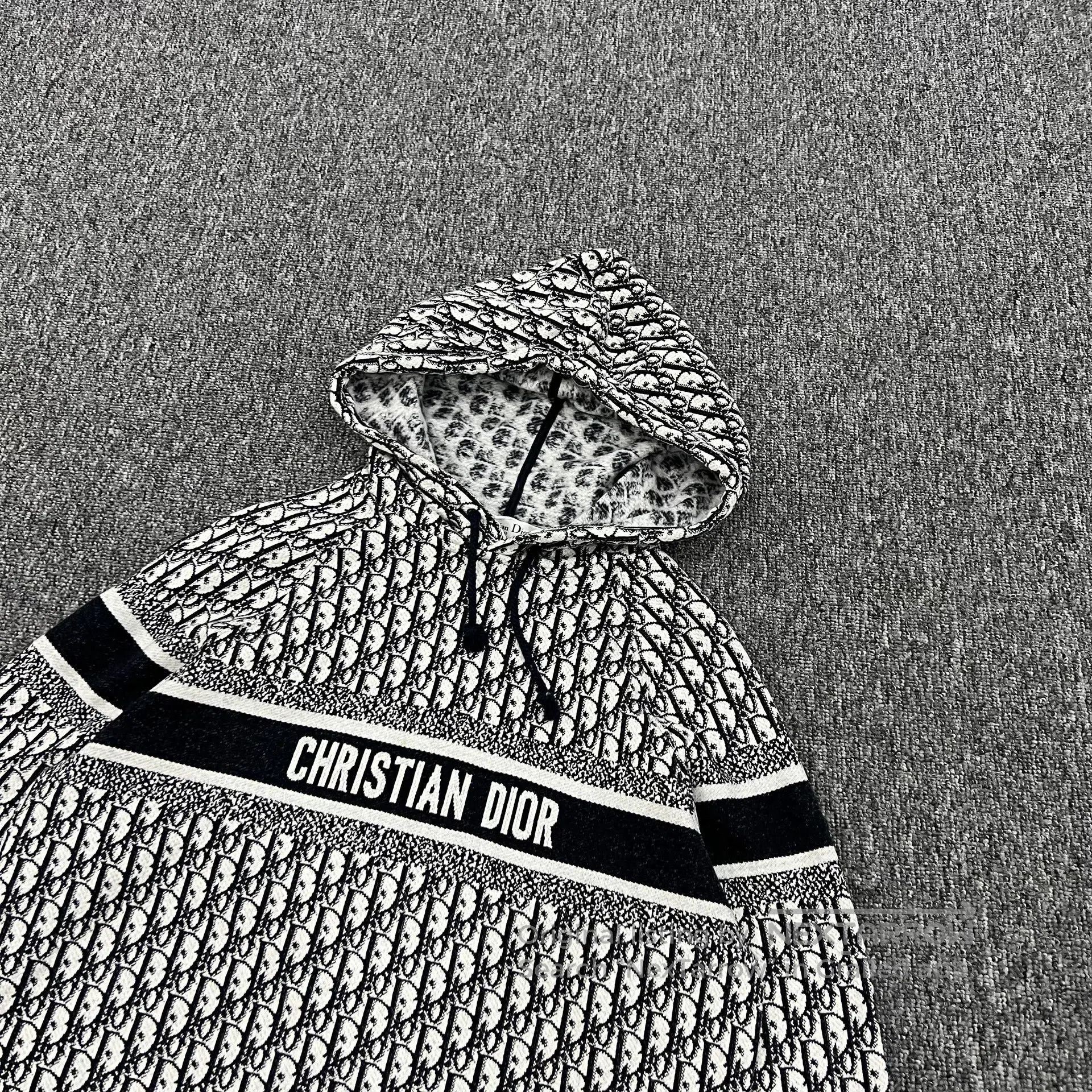 Dior Dior Full-print old-style design; hooded hoodie, size XS| Size US XS / EU 42 / 0 - 3 Thumbnail