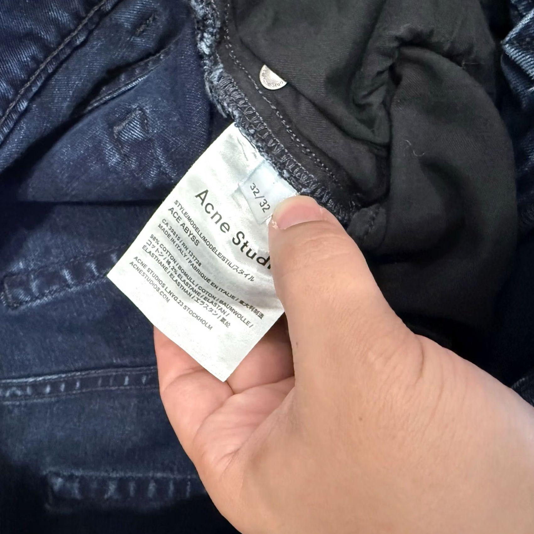 Acne Studios Acne Studios Jeans 30 Blue Dark Wash Slim Straight Minimalist Designer Denim 5-Pocket USA Western Mens Jeans 30 Size US 30 / EU 46 - 6 Thumbnail