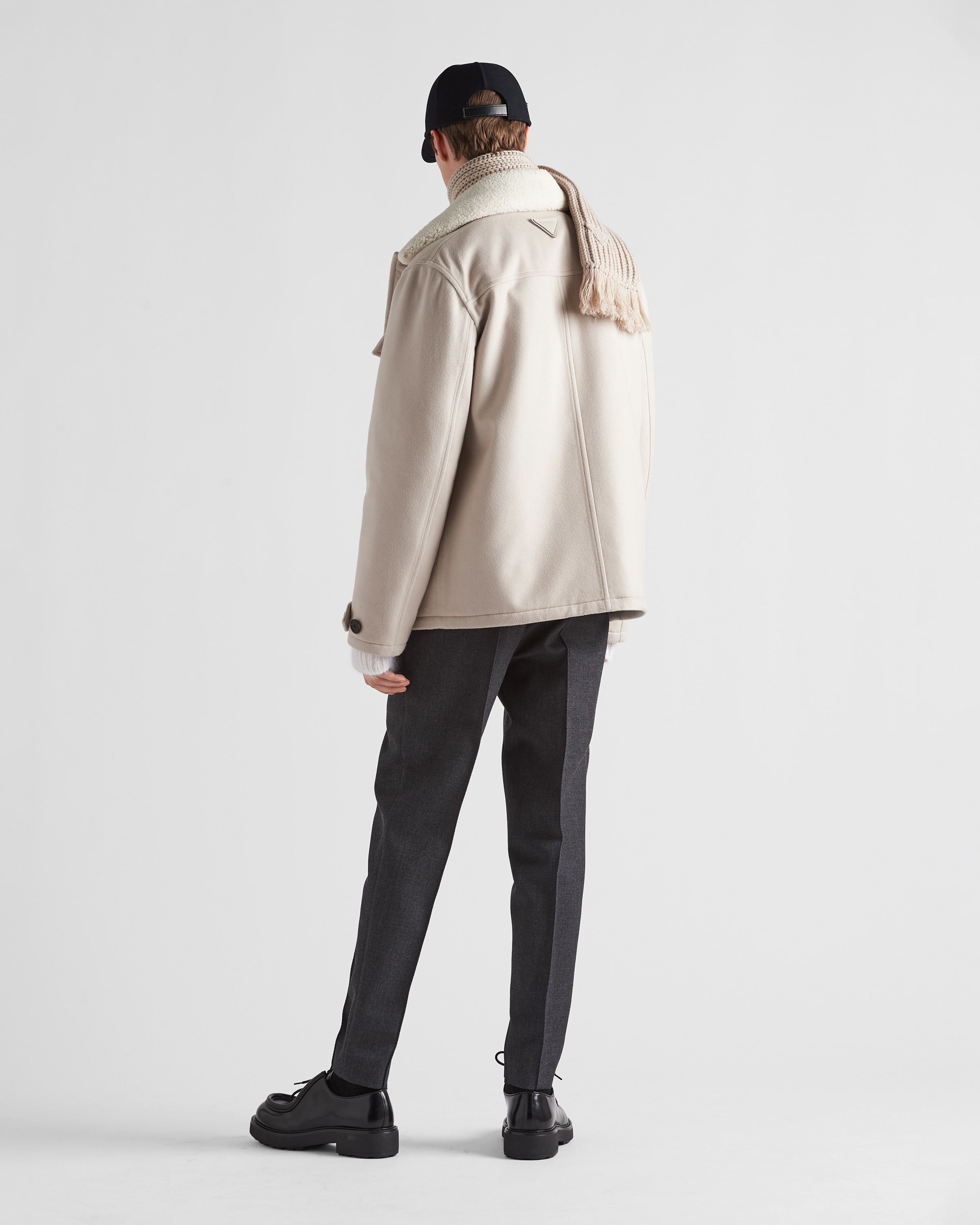 Prada o1mt1gz0925 Cashmere Blouson Jacket in Beige Size US M / EU 48-50 / 2 - 5 Thumbnail