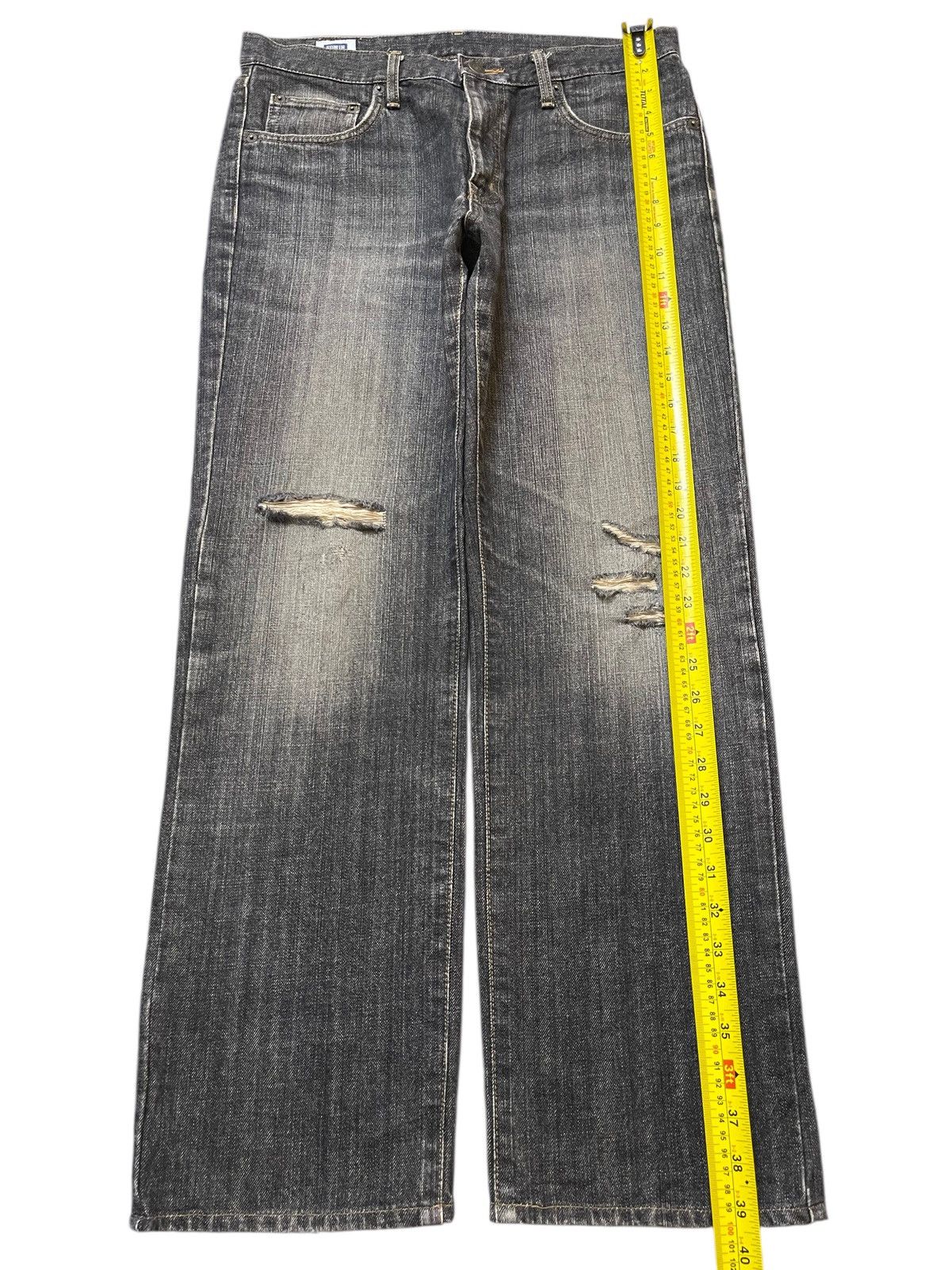 Edwin Vintage Edwin Faded Stone Wash Distress Style Loose Jeans Size US 32 / EU 48 - 13 Thumbnail