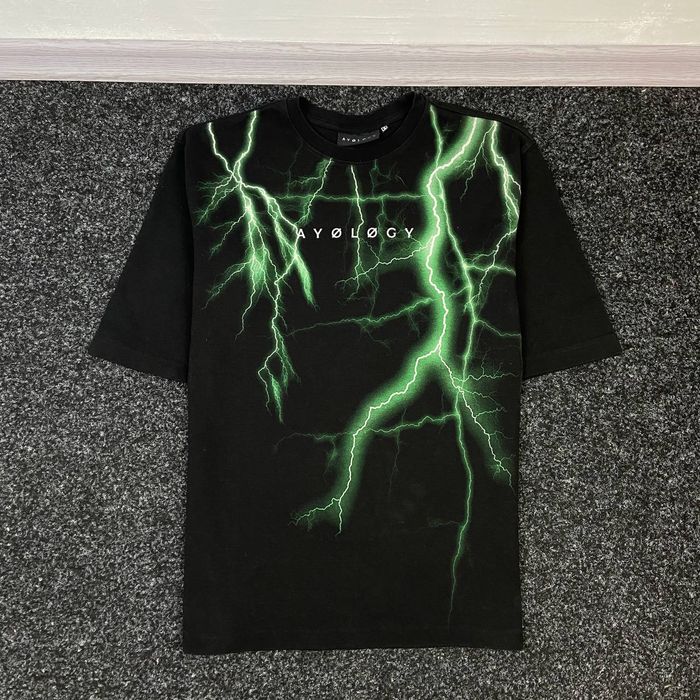 Japanese Brand Ayology Boxy Fit Oversized Lightning Style T-Shirt | Grailed