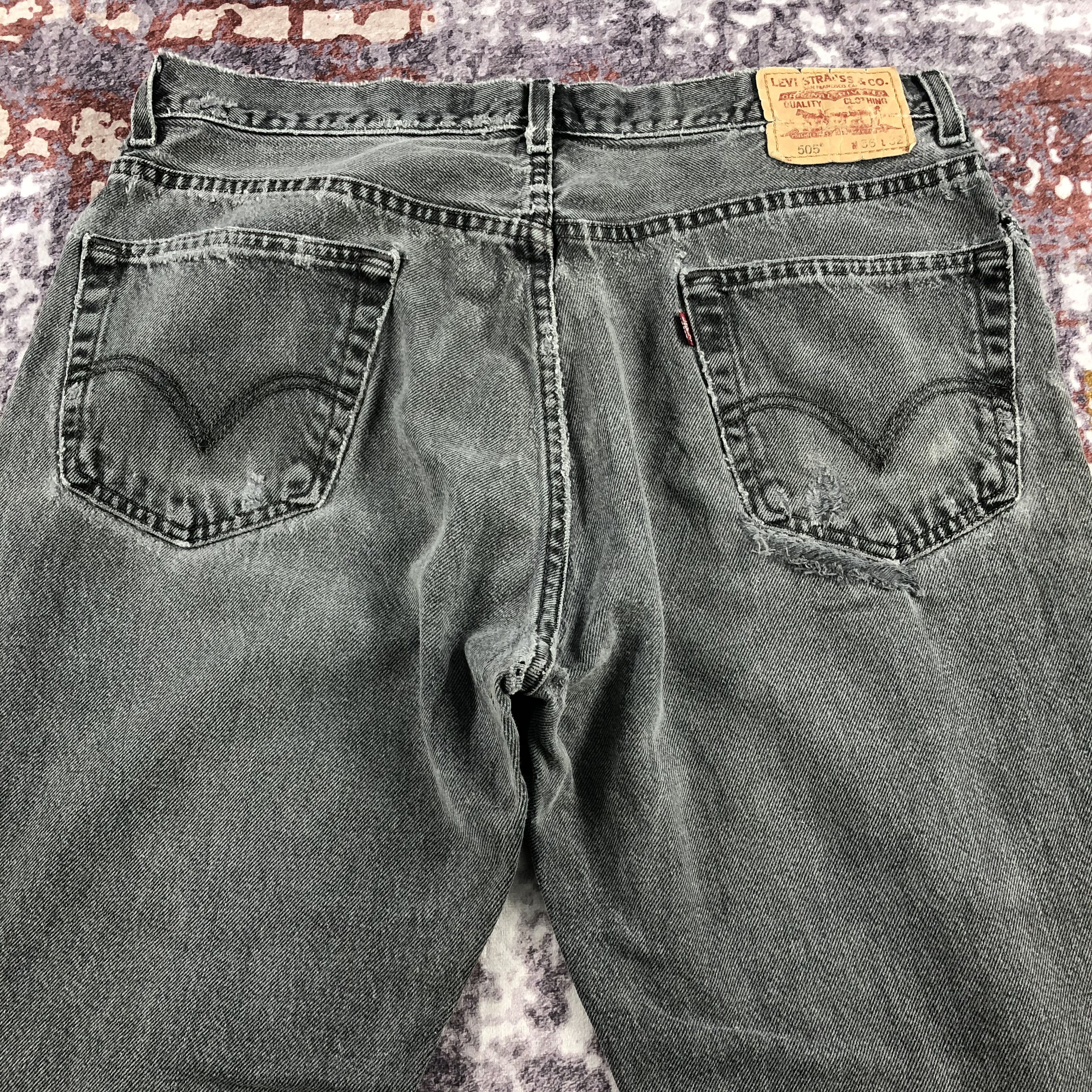 Levi's × Vintage Vintage Faded Black Levis 505 Jeans-JM2591 Size US 37 - 5 Thumbnail