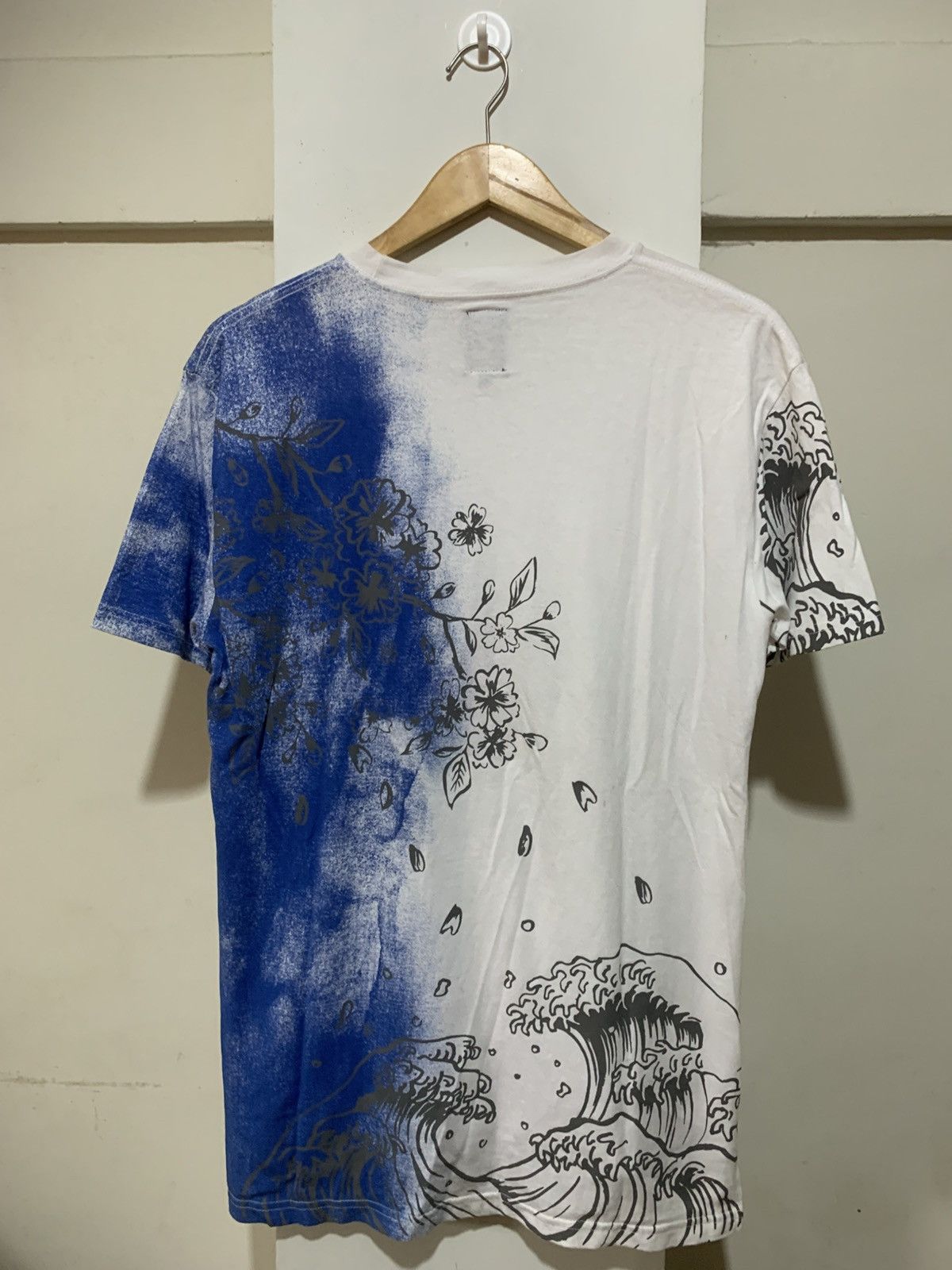 14th Addiction Japanese Wave and Flower All Over Print Tee Shirt Size US M / EU 48-50 / 2 - 16 Thumbnail