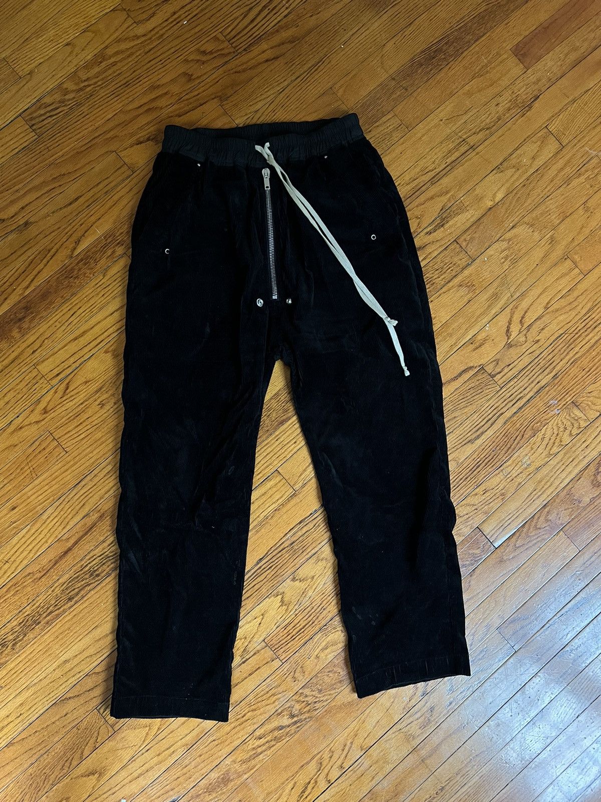 Rick Owens rick owens drkshdw corduroy geth bela pant stretch black ...