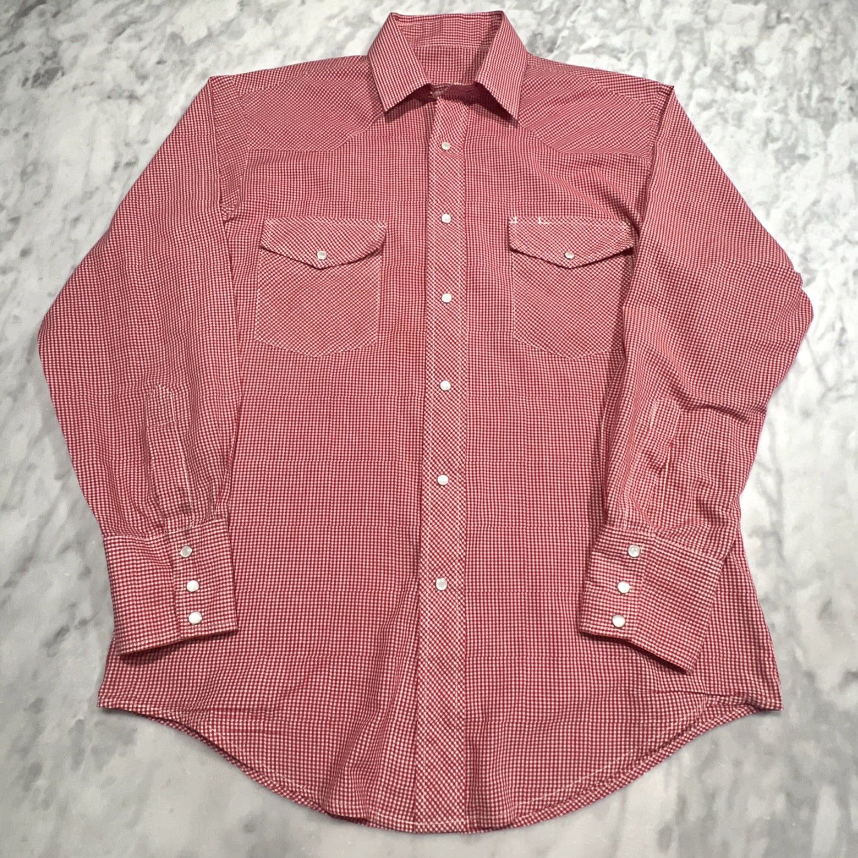 Vintage Western Pearl Snap Shirt Men M Red Bamdana Pattern Pockets Lightweight Cowboy Size US M / EU 48-50 / 2 - 3 Thumbnail
