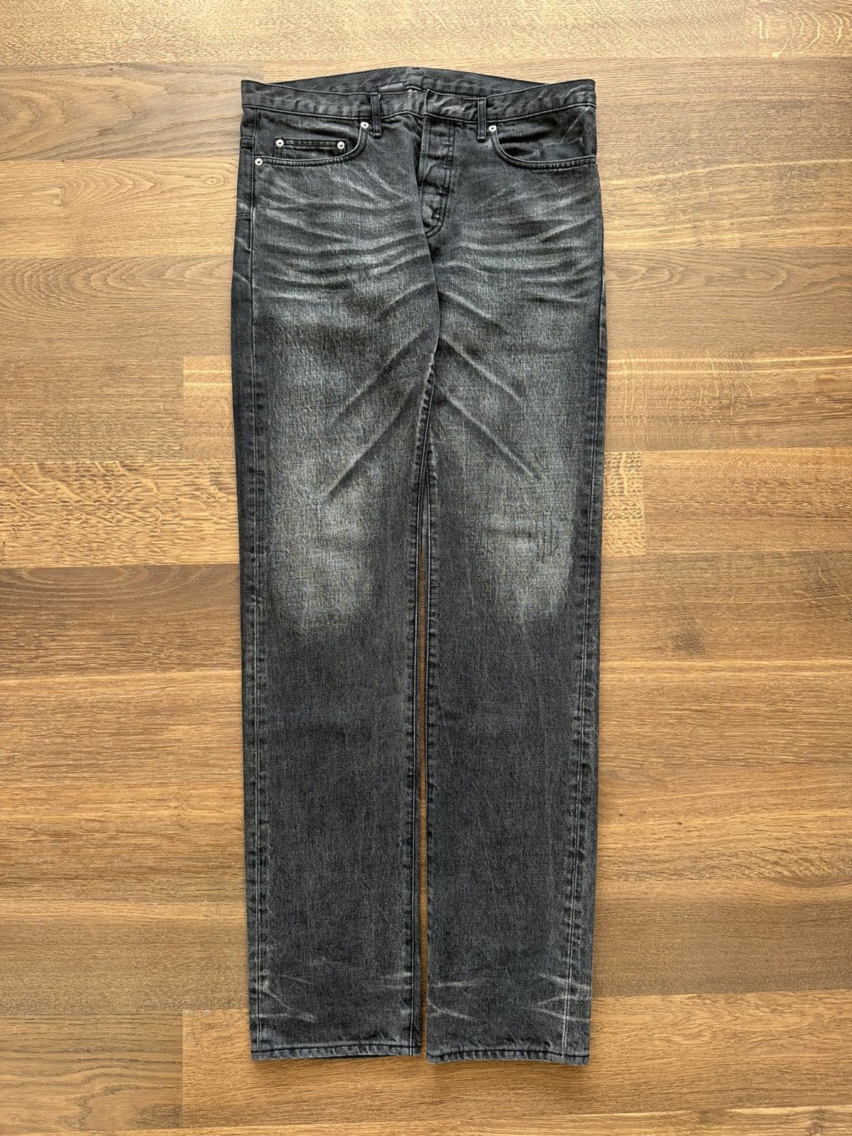 dior homme SS05 爪痕　ブラック　ウォッシュデニム　w33 dior homme SS05 爪痕 ブラック ウォッシュデニム w28 - メルカリ