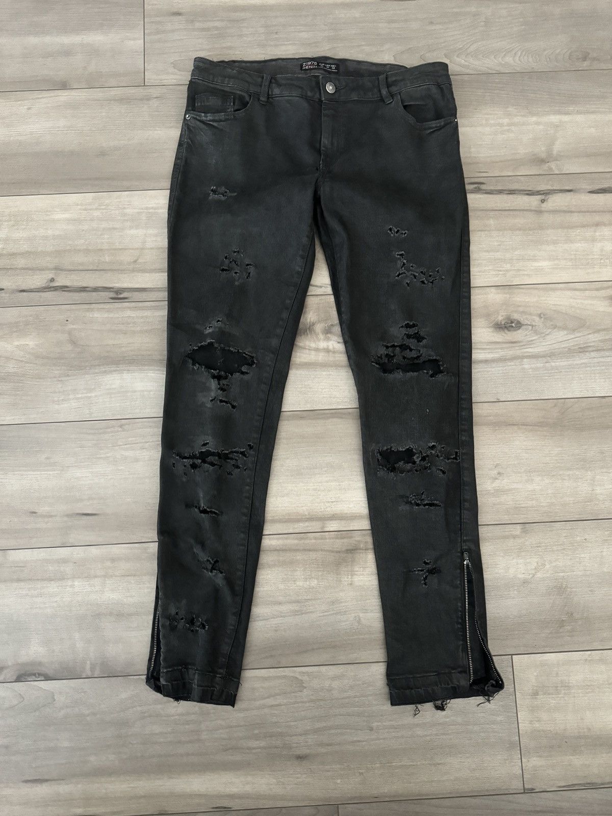 Coated jeans fashion zara