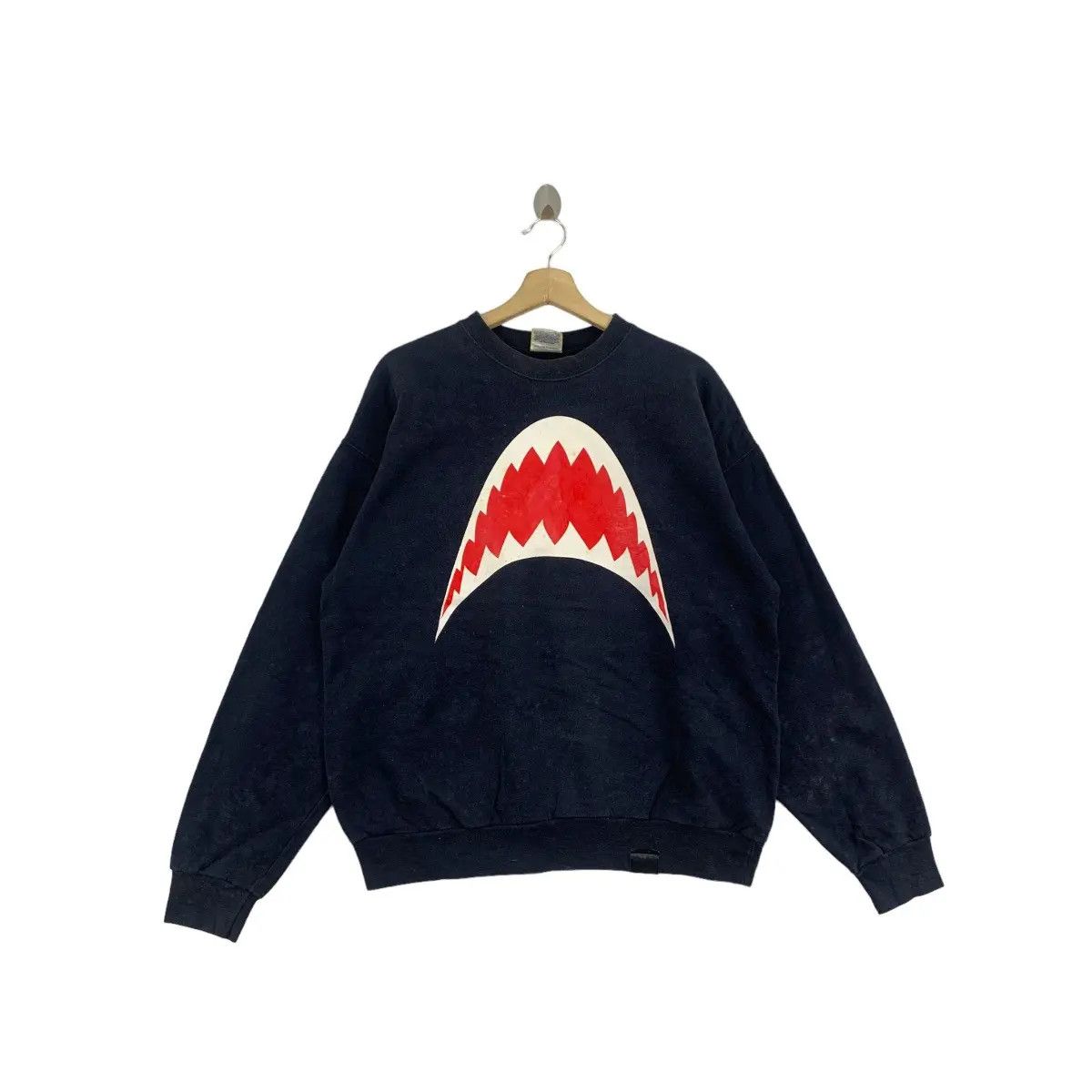 Vintage Vintage PHANTOM SHARK TEETH Dark Knight Crew Sweatshirt Size L / US 10 / IT 46 - 1 Thumbnail