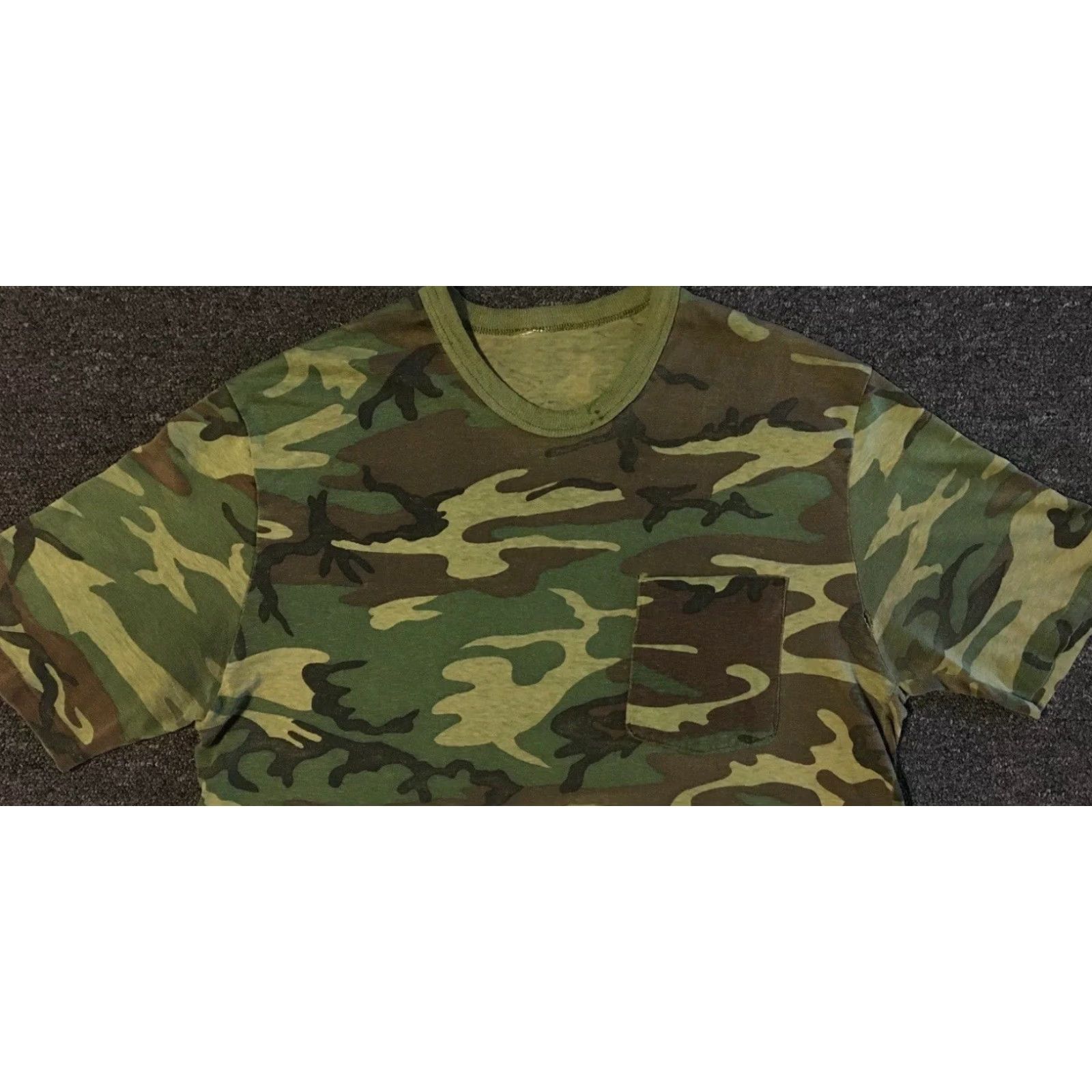 Vintage Vtg 80s Faded Distress Camo Shirt M L Army Military Punk Grunge Biker PFU PE 90s Size US M / EU 48-50 / 2 - 6 Thumbnail