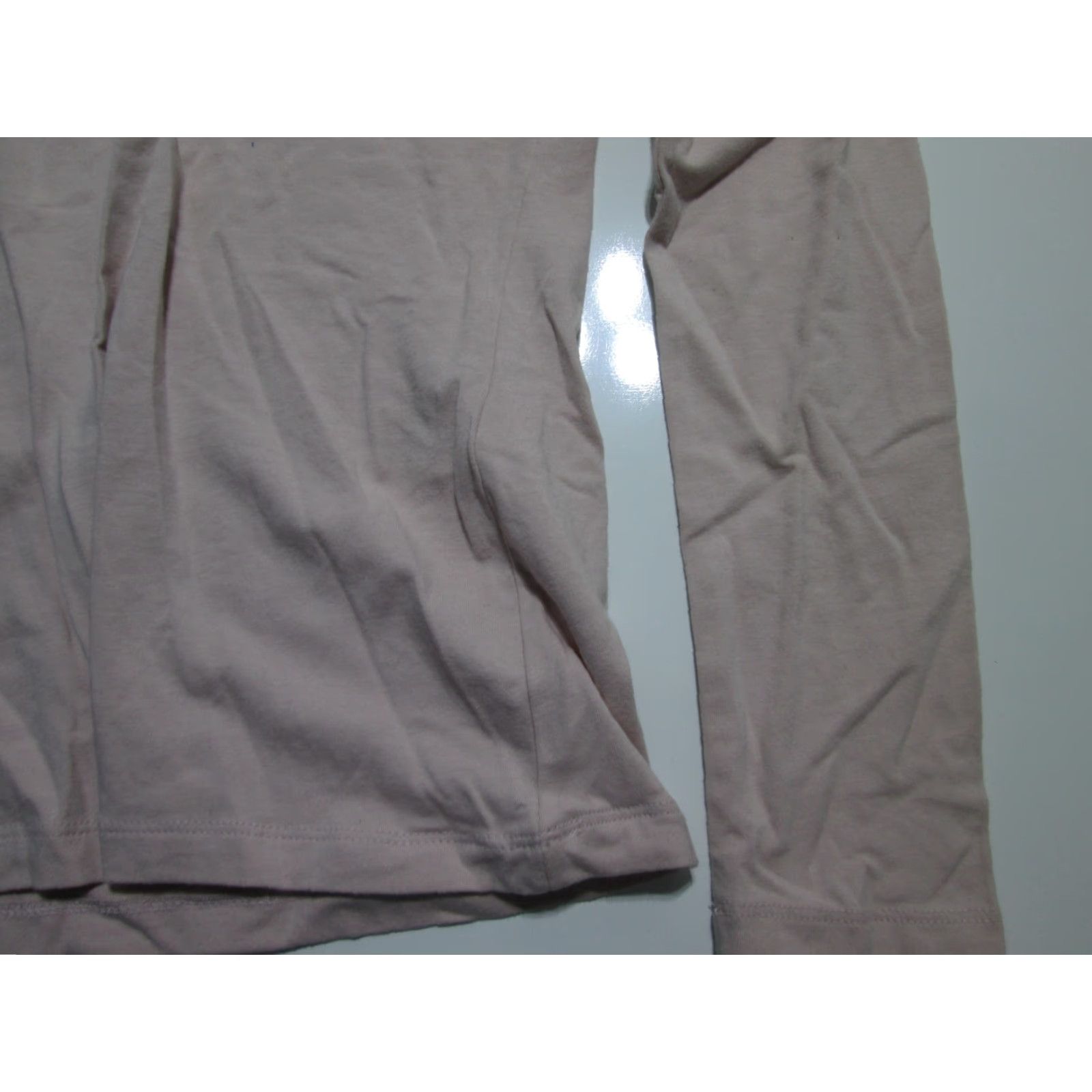 Forever 21 Forever 21 V-Neck Shirt Light Pink Long Sleeve Stretch Basic Womens M Size M / US 6-8 / IT 42-44 - 4 Thumbnail