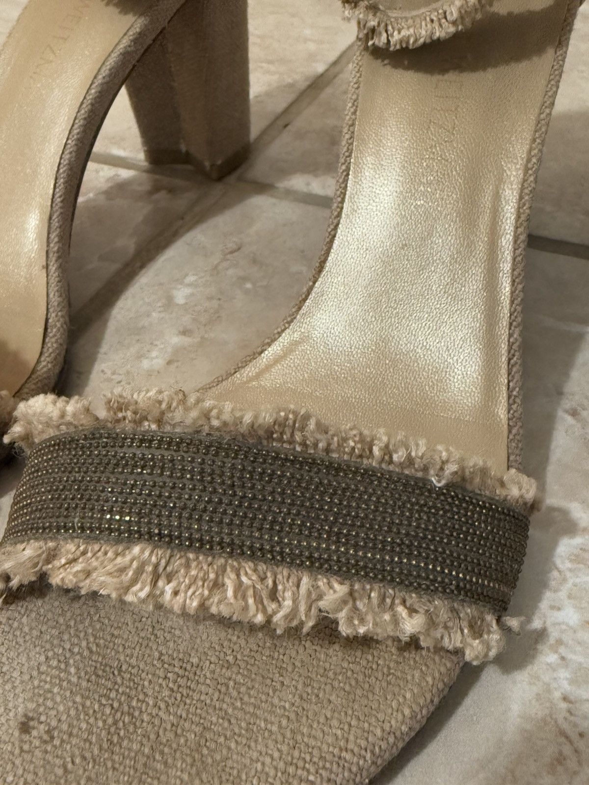 Stuart Weitzman Women's Beige Heeled Sandals Stuart Weitzman Size US 8 / IT 38 - 4 Thumbnail