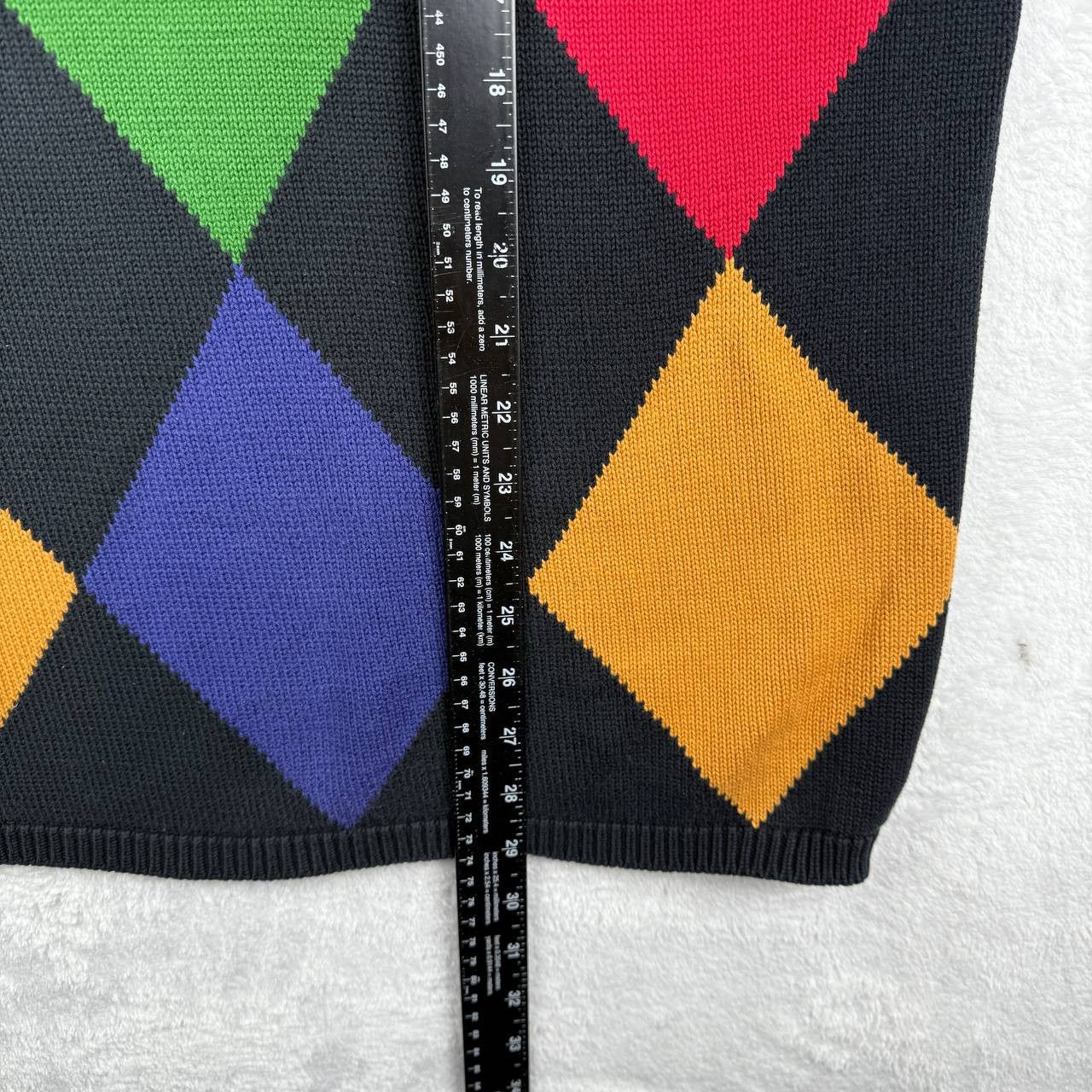Liz Claiborne Vintage Liz Clairborne Sweater Men Medium Argyle Cotton M Size US M / EU 48-50 / 2 - 5 Thumbnail