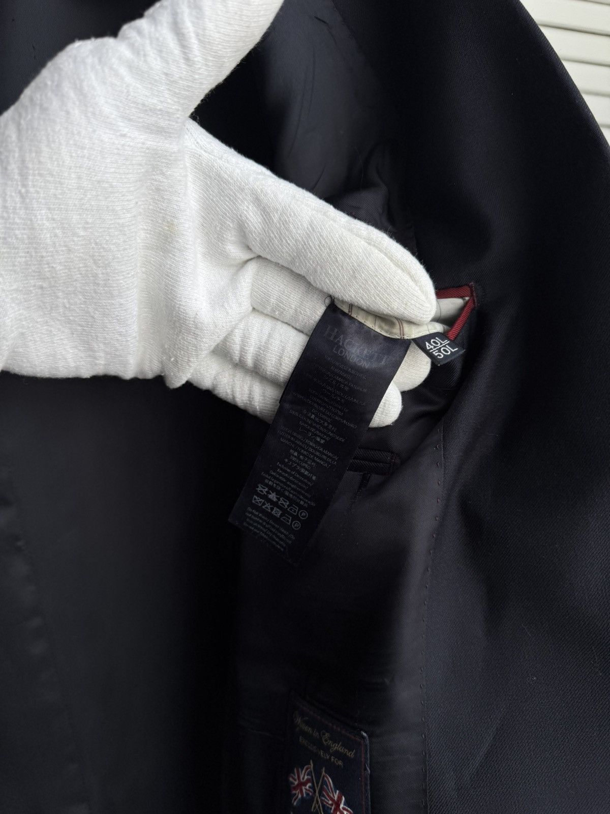 Hackett Hackett London Midnight Navy Wool Classic Tailored Suit Size 40L - 8 Thumbnail