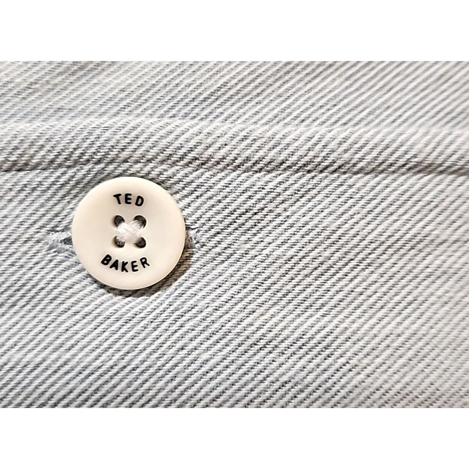 Ted Baker Ted Baker London Shirt Mens Small Short Sleeve Button Up Blue Polished Cotton Size US S / EU 44-46 / 1 - 2 Thumbnail
