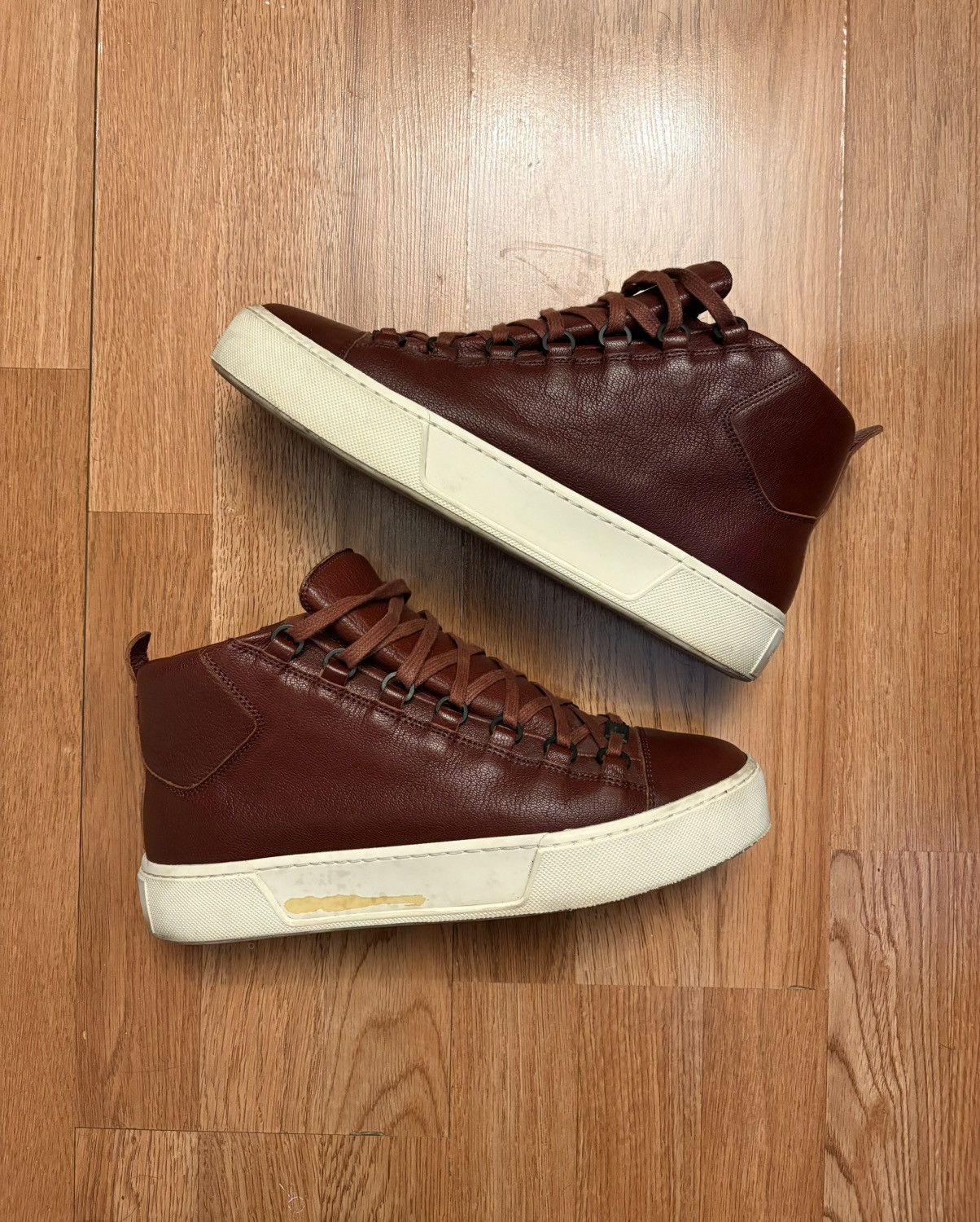 Balenciaga Arenas Hi-Top ~ Burgundy