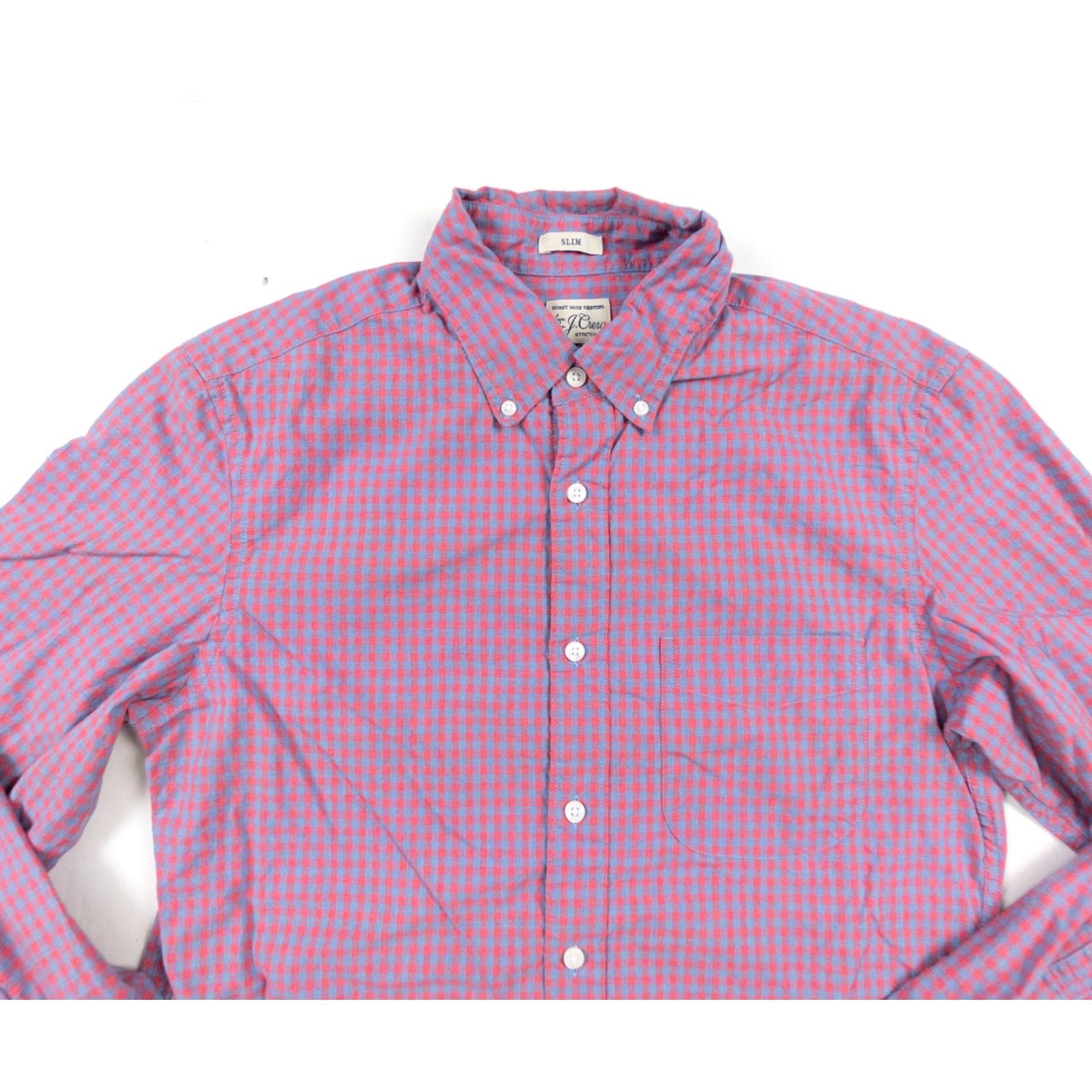 J.Crew J.CREW Men's Slim Fit Button-Up Shirt Small Multicolor Plaid Long Sleeve Stretch Casual Preppy Size US S / EU 44-46 / 1 - 2 Thumbnail