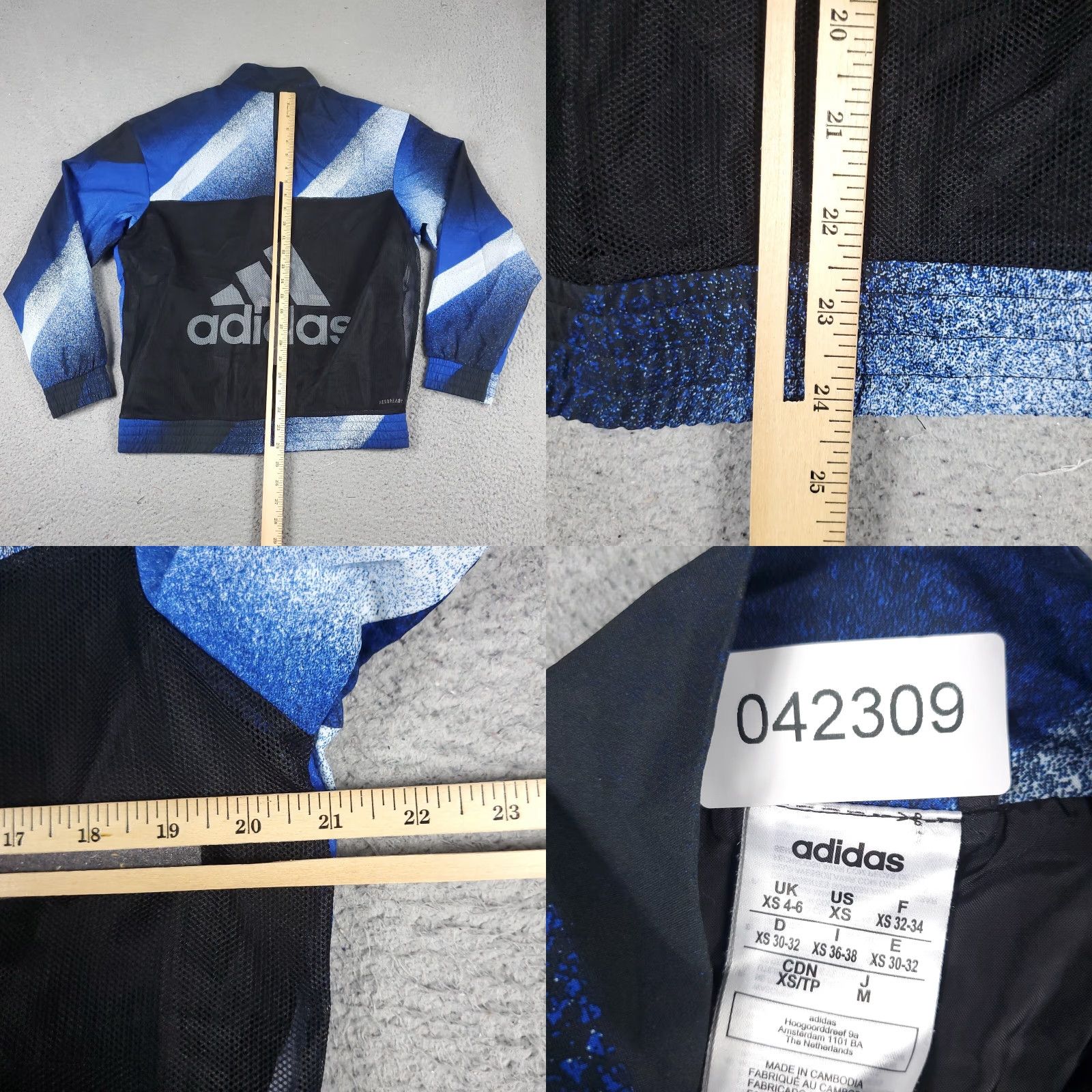 Adidas Adidas Jacket Mens XS Blue Full Zip Windbreaker Adult Regular Size XS / Blue / Windbreaker / Adidas / Jacket / Mens Size US XS / EU 42 / 0 - 8 Thumbnail