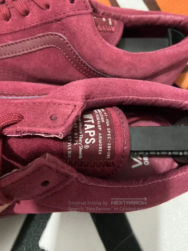 Wtaps Wtaps Burgundy Low-Top Sneakers Size US 9 / EU 42 - 5 Thumbnail