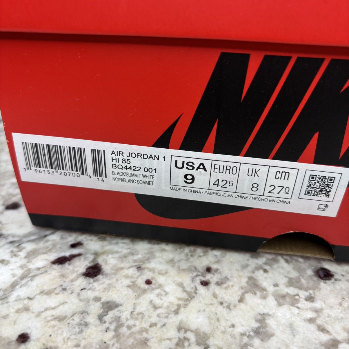 Jordan Brand Size 9 - Jordan 1 Retro '85 OG High Black White CLEAN W/BOX Size US 9 / EU 42 - 15 Thumbnail
