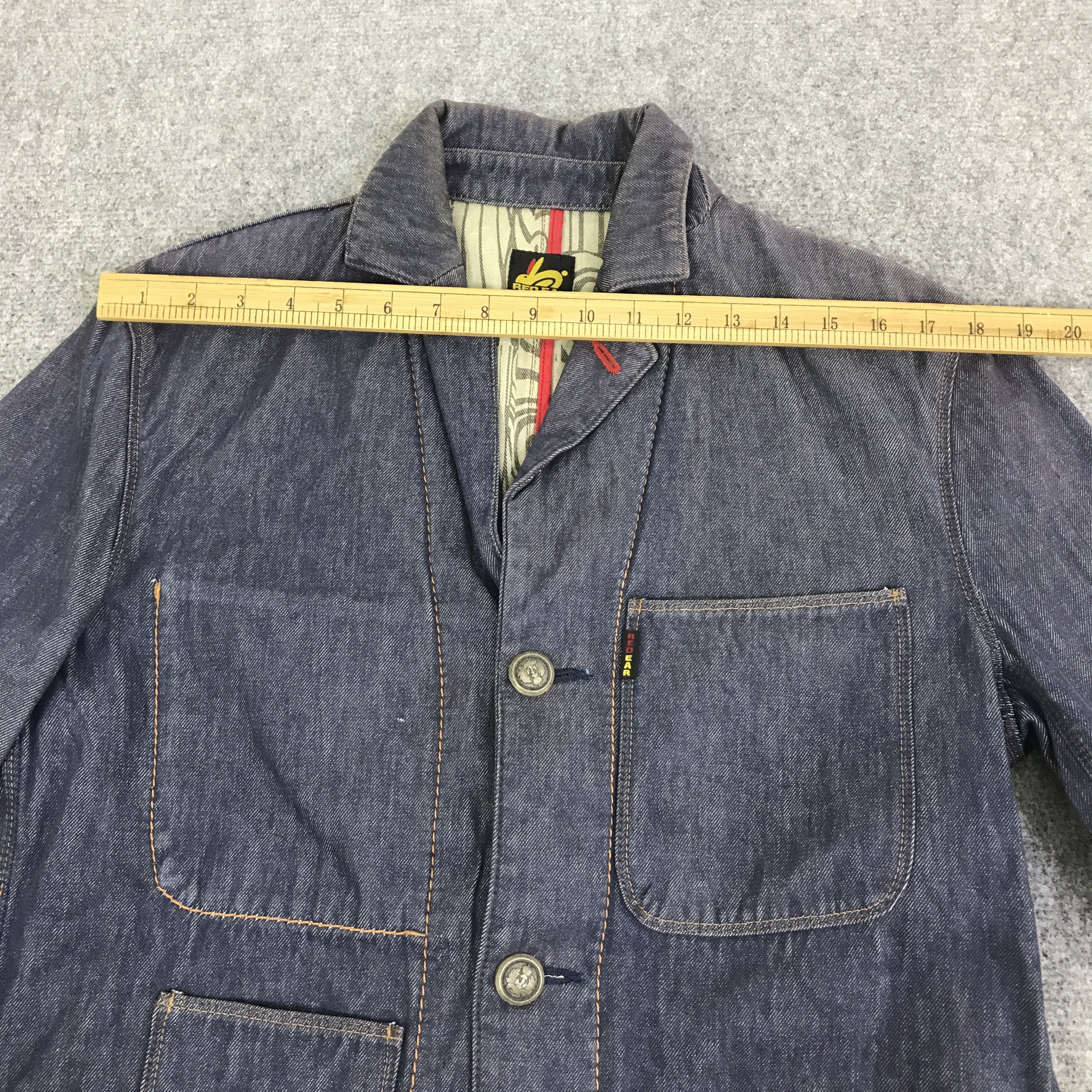 Japanese Brand RED EAR DENIM BLAZER COAT JACKET Size US L / EU 52-54 / 3 - 5 Thumbnail