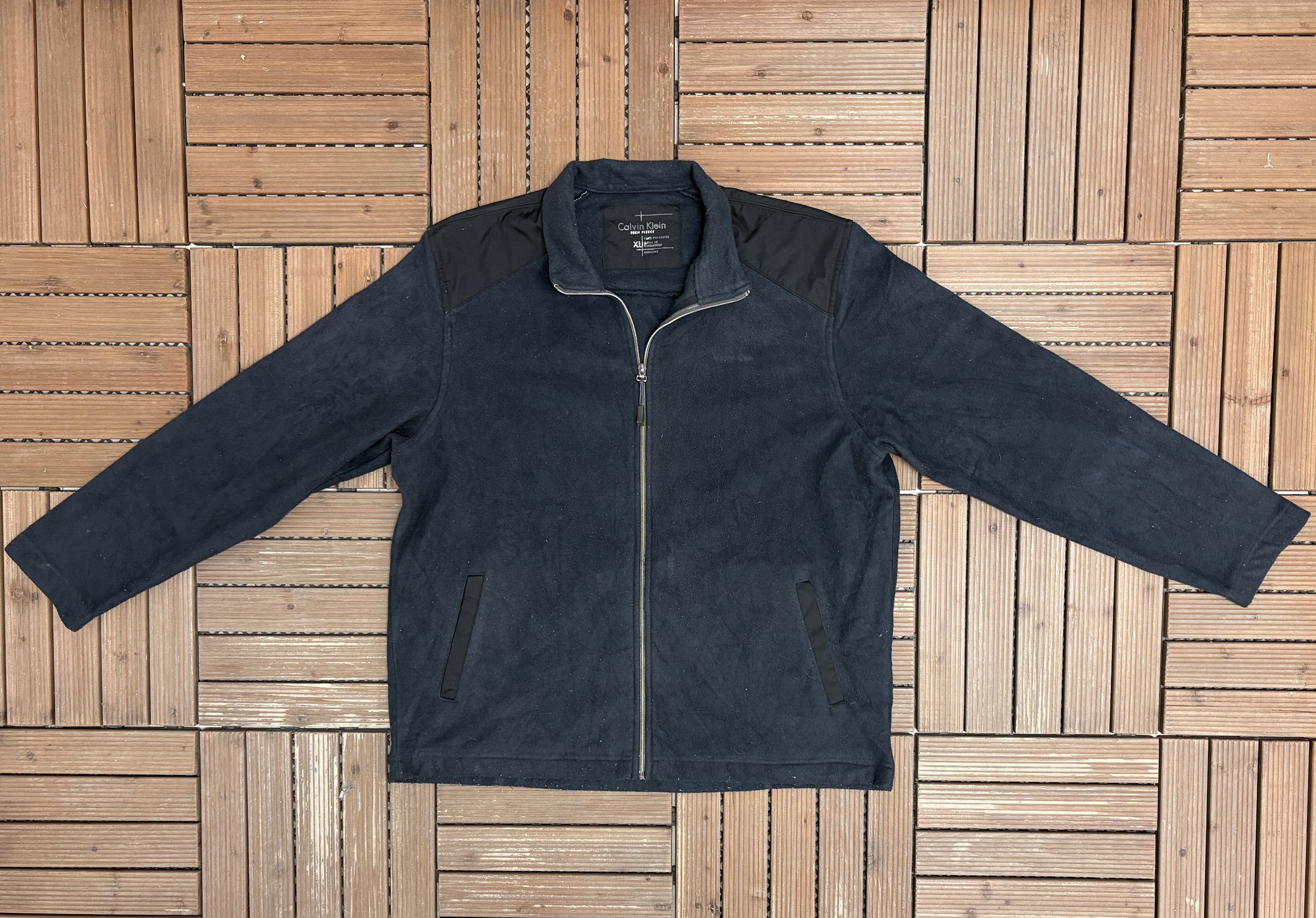 Calvin Klein Calvin Klein Tech Fleece Blue Zip Up Sweater Size US XL / EU 56 / 4 - 5 Thumbnail