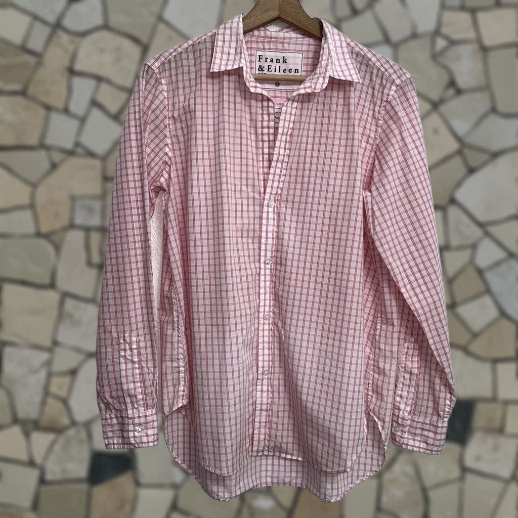Frank & Eileen Frank & Eileen Button Up Plaid Blouse White + Pink Top Women’s Medium Size M / US 6-8 / IT 42-44 - 1 Thumbnail