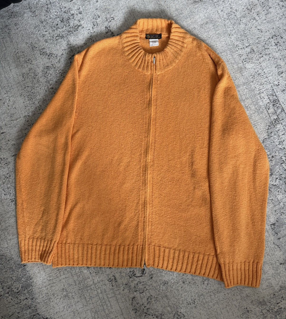 Loro Piana Loro Piana High Quality Orange Zip Sweater Knit Old Money Size US XL / EU 56 / 4 - 3 Thumbnail