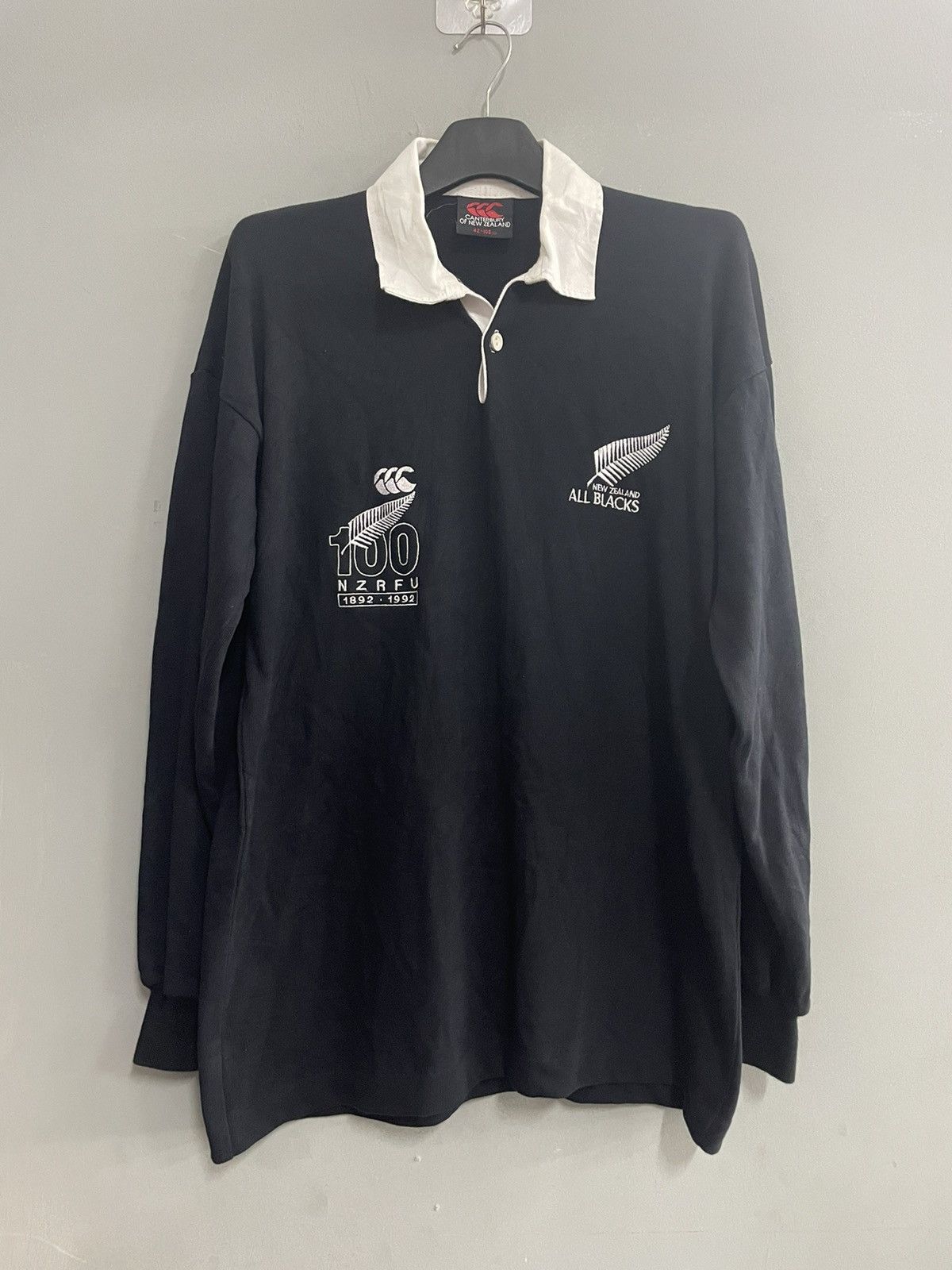 Canterbury of New Zealand Vintage NEW ZEALAND All Blacks Jersey Centenary 100y Steinla Size US L / EU 52-54 / 3 - 1 Thumbnail