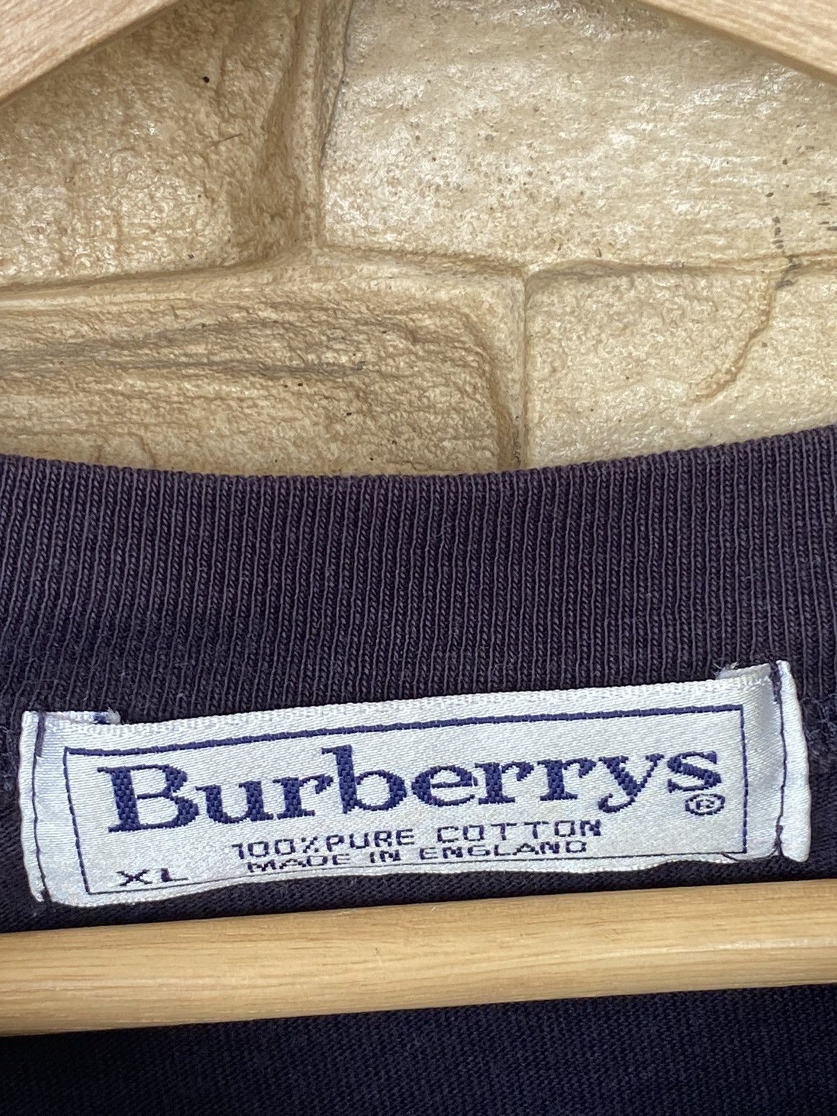 Vintage Vintage Burberry Made In England Plain Luxury Tees Size US XL / EU 56 / 4 - 6 Thumbnail