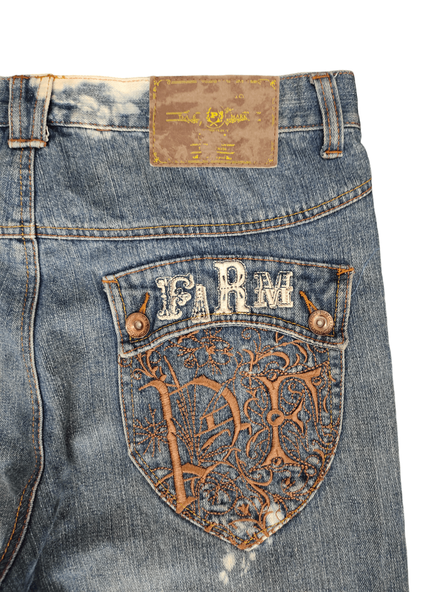 Phat Farm Baggy Jeans Phat Farm Distressed Wide Leg Denim Y2k Jnco Size US 37 - 3 Thumbnail